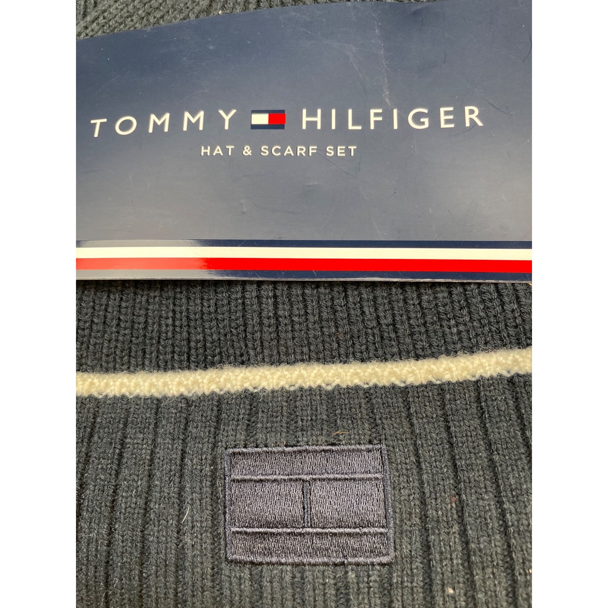 Tommy Hilfiger Tommy Hilfiger Men's Blue Scar and Hat Set One Size SKU 6049 Size ONE SIZE - 4 Thumbnail