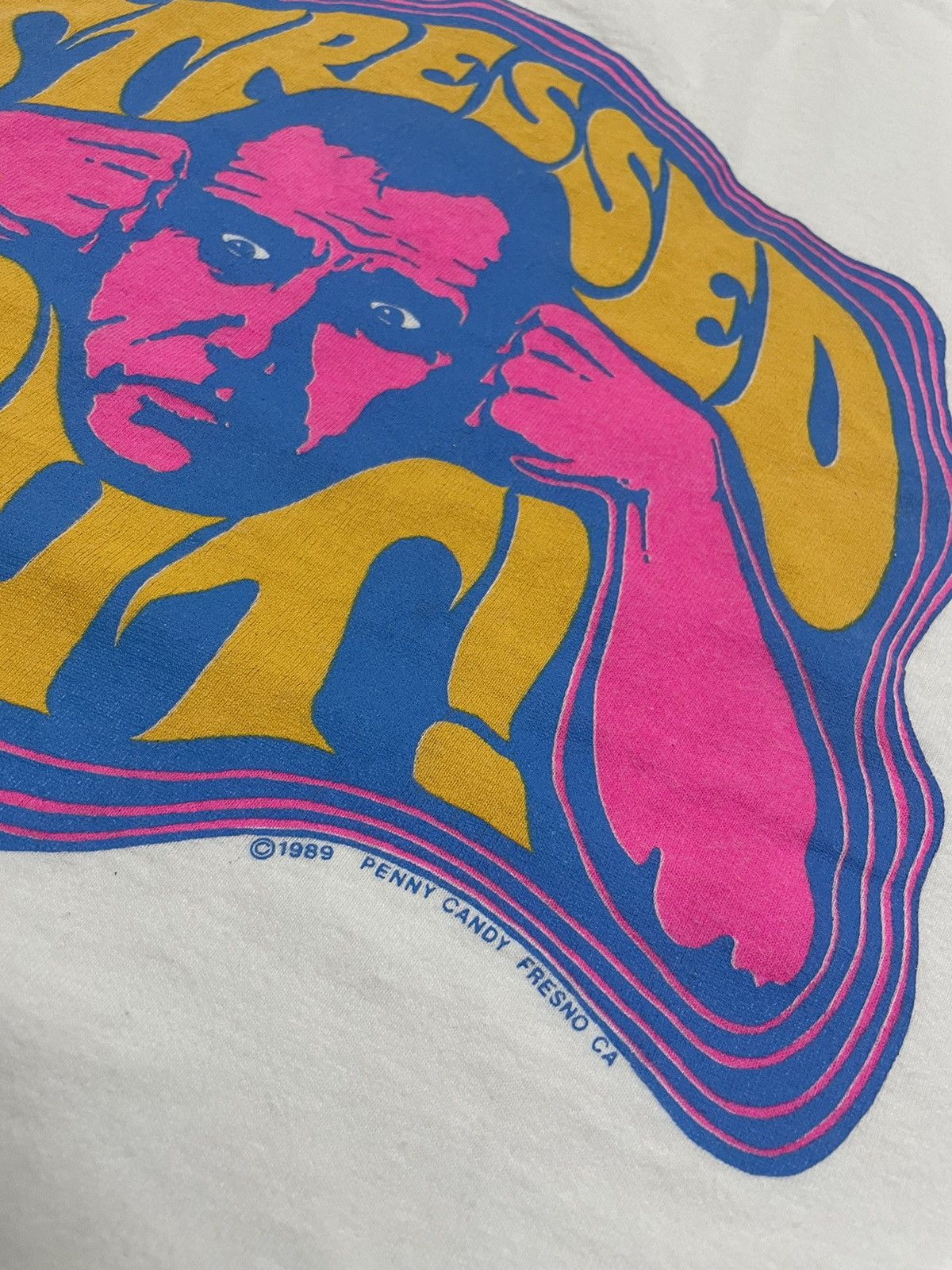 Vintage Vintage 1989 Penny Candy ‘STRESSED OUT’ T-shirt Size US M / EU 48-50 / 2 - 4 Thumbnail