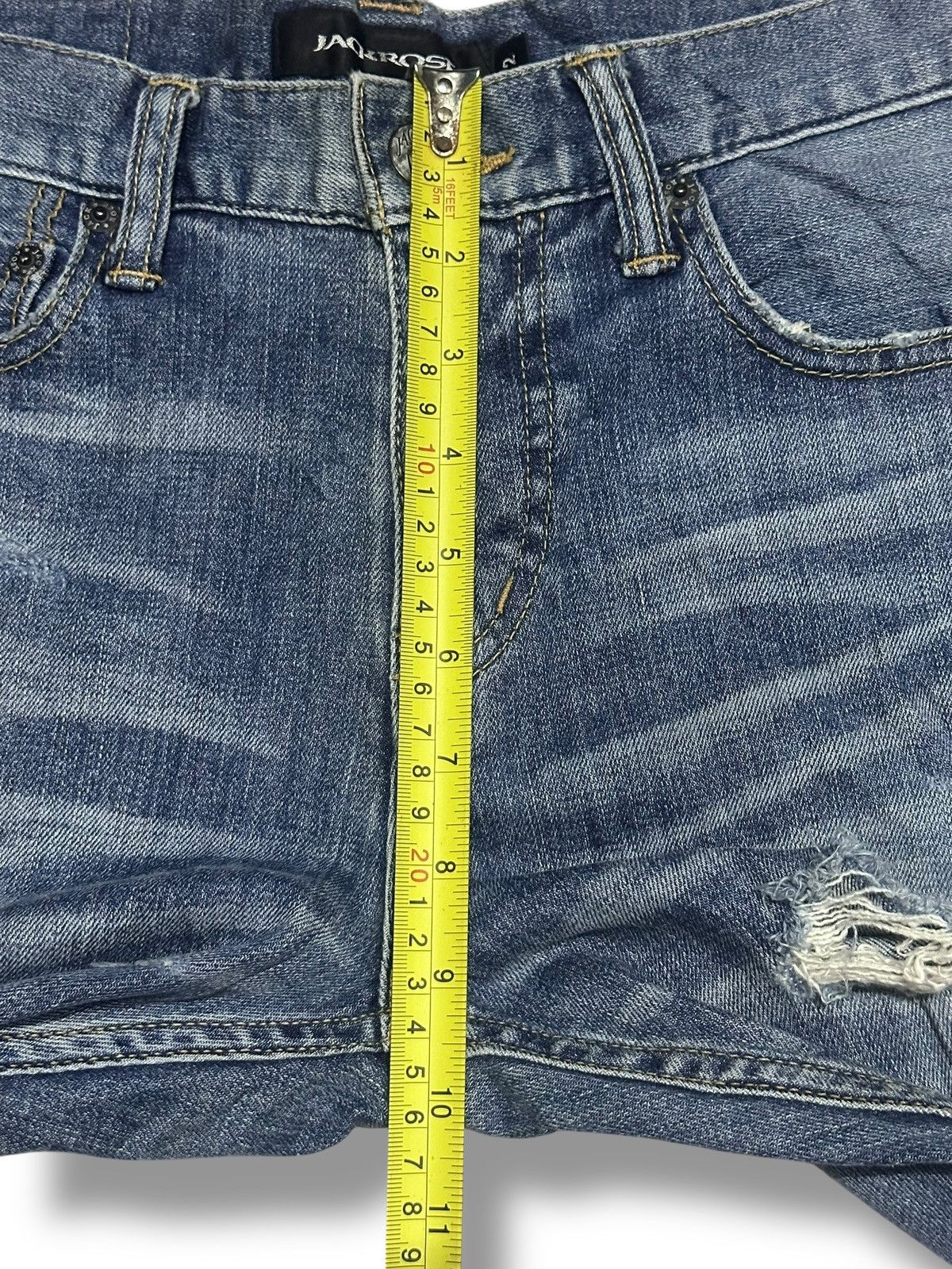 JACKROSE JACKROSE Vintage JAPAN Straight Jean Distressed & Faded Wash Size US 30 / EU 46 - 13 Thumbnail