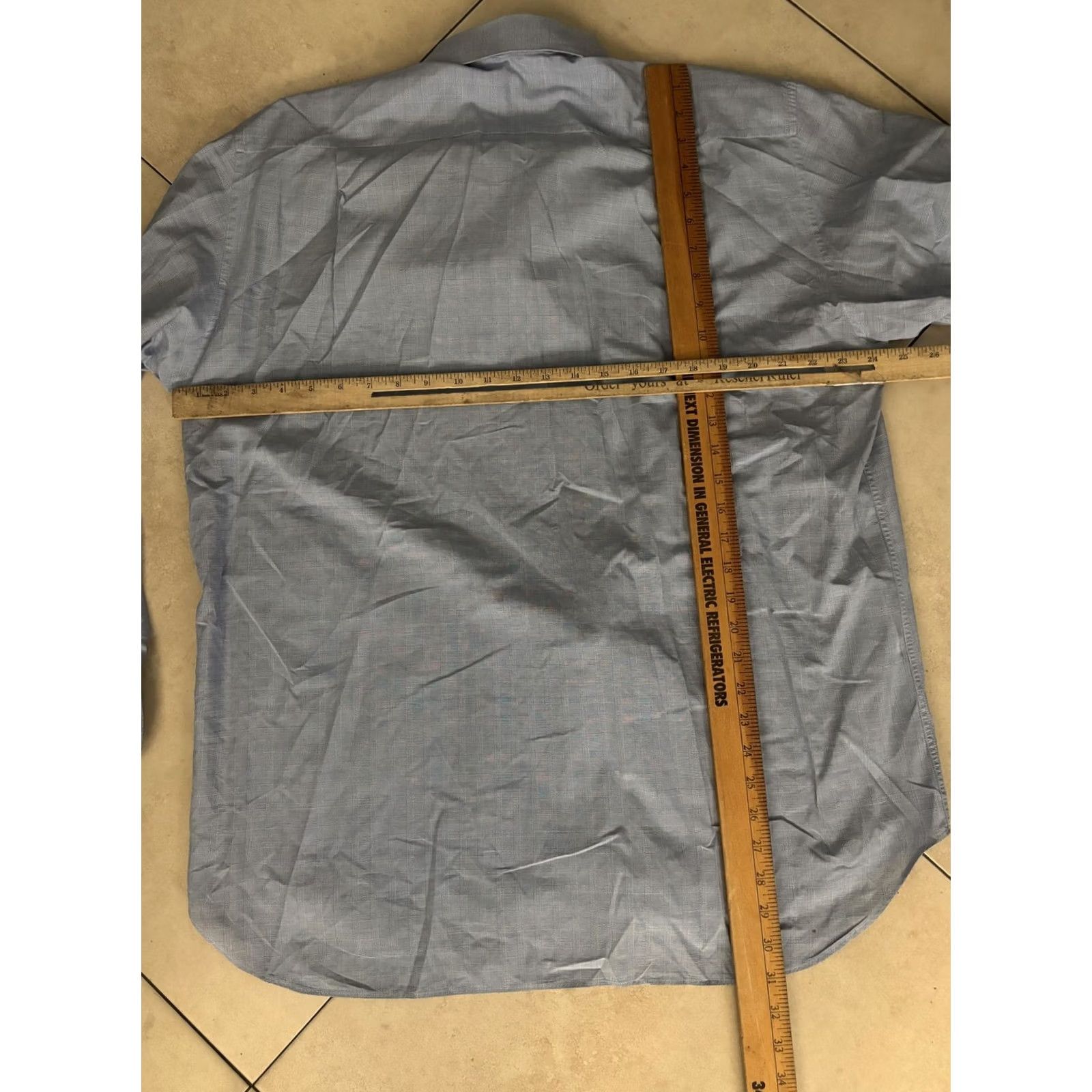 Les Copains Les Copains Shirt Mens 16.5 Blue Check Made In Italy Dress Long Sleeve Shirt Dress Shirt Mens Blue Check 16.5 Italy Business Workwear Size 46R - 6 Thumbnail