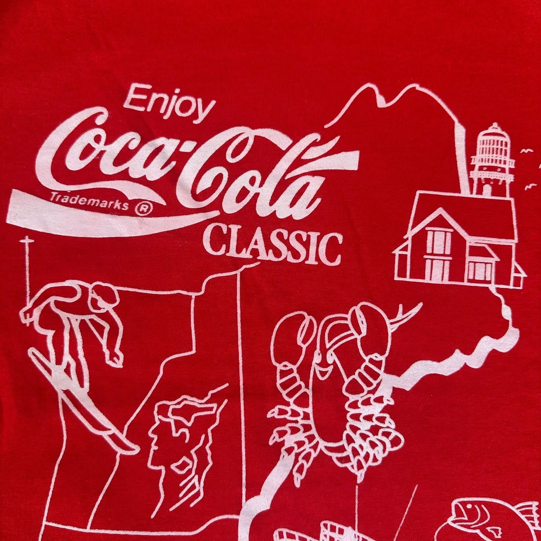 Coca Cola Vintage 80s Coca Cola Flavors New England Map T-Shirt Single Size US XL / EU 56 / 4 - 3 Thumbnail