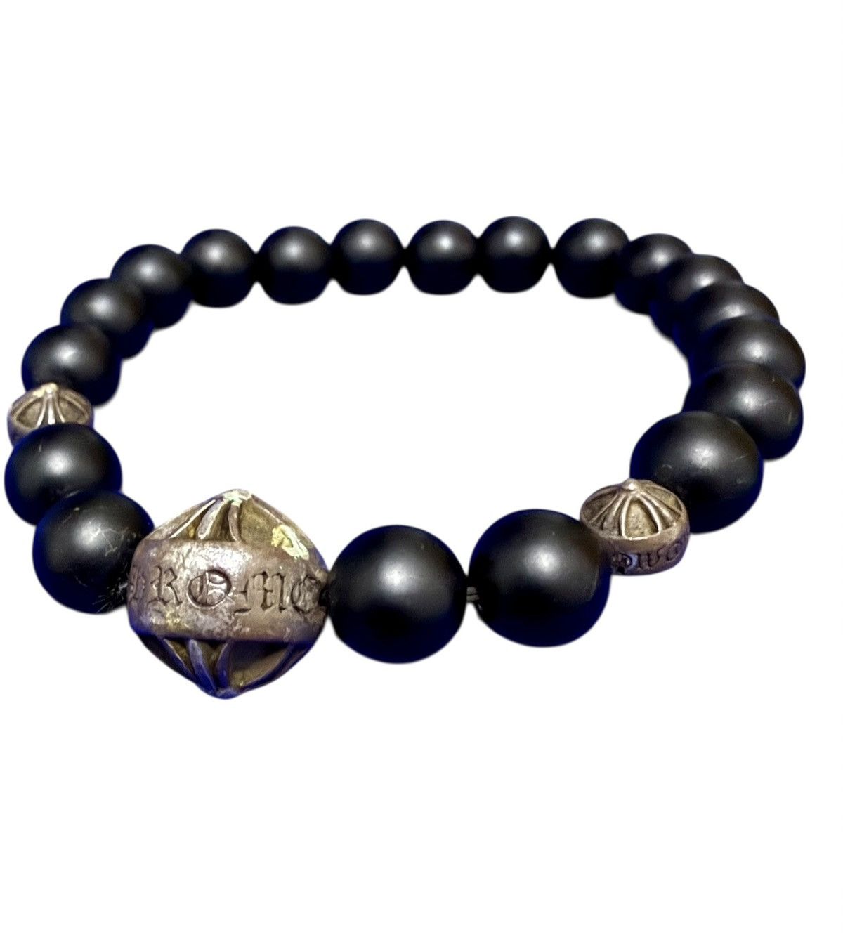 Chrome Hearts Vintage Chrome Hearts black onyx bead bracelet Size ONE SIZE - 4 Thumbnail