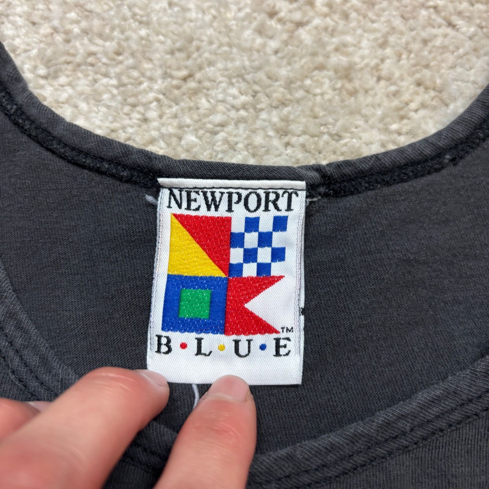 Vintage Vintage 1991 Newport Blue Tank Top Men's Large Beach Lounge Size US L / EU 52-54 / 3 - 6 Thumbnail