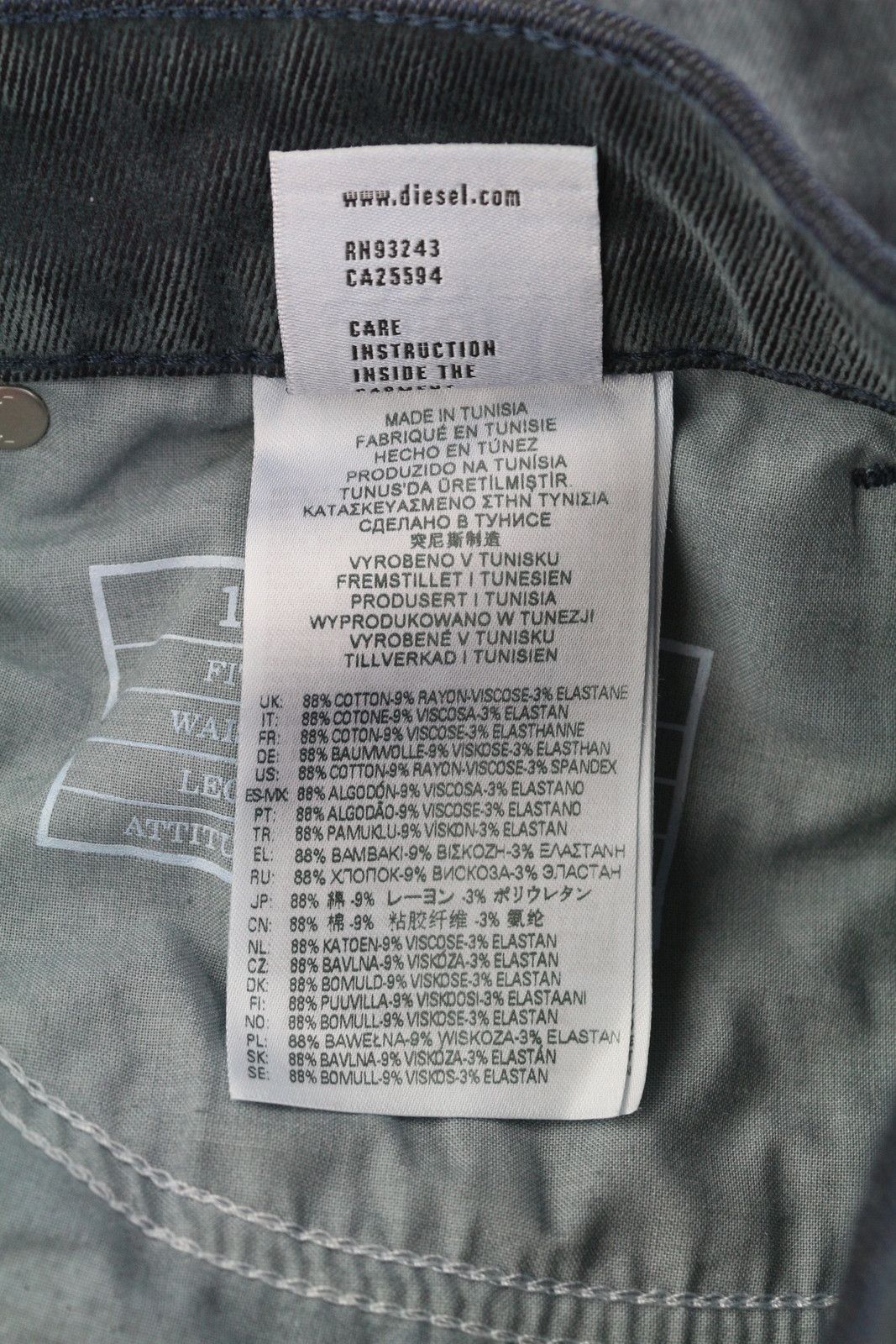 Diesel 1955 09D02 W30/L32 Regular Straight Washed Jeans 40932 Size US 30 / EU 46 - 9 Thumbnail