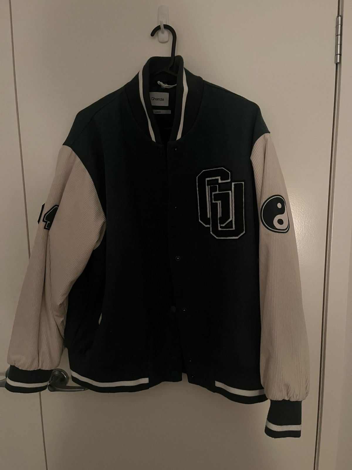 Other green/beige peace varsity jacket Size US M / EU 48-50 / 2 - 1 Thumbnail