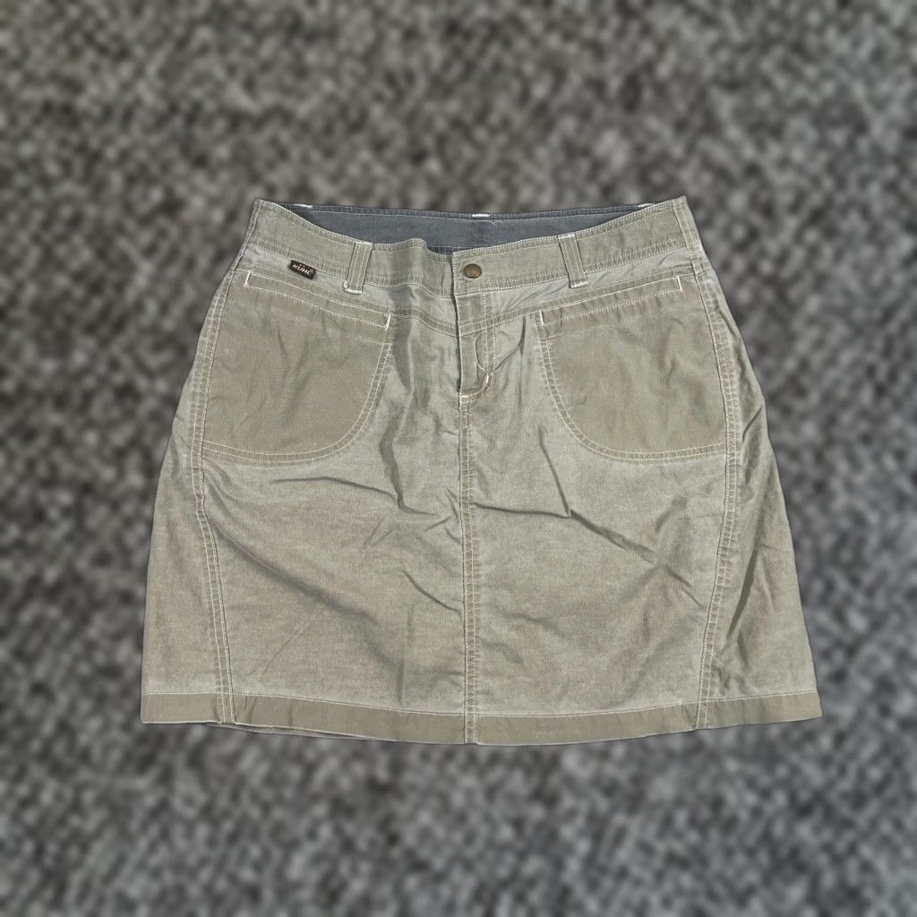 Vintage Kuhl Women's Skirt 12 Short A-Line Casual Pockets Cotton Nylon Spandex Gray Modern Outdoor Summer Size 34" / US 12 / IT 48 - 1 Thumbnail