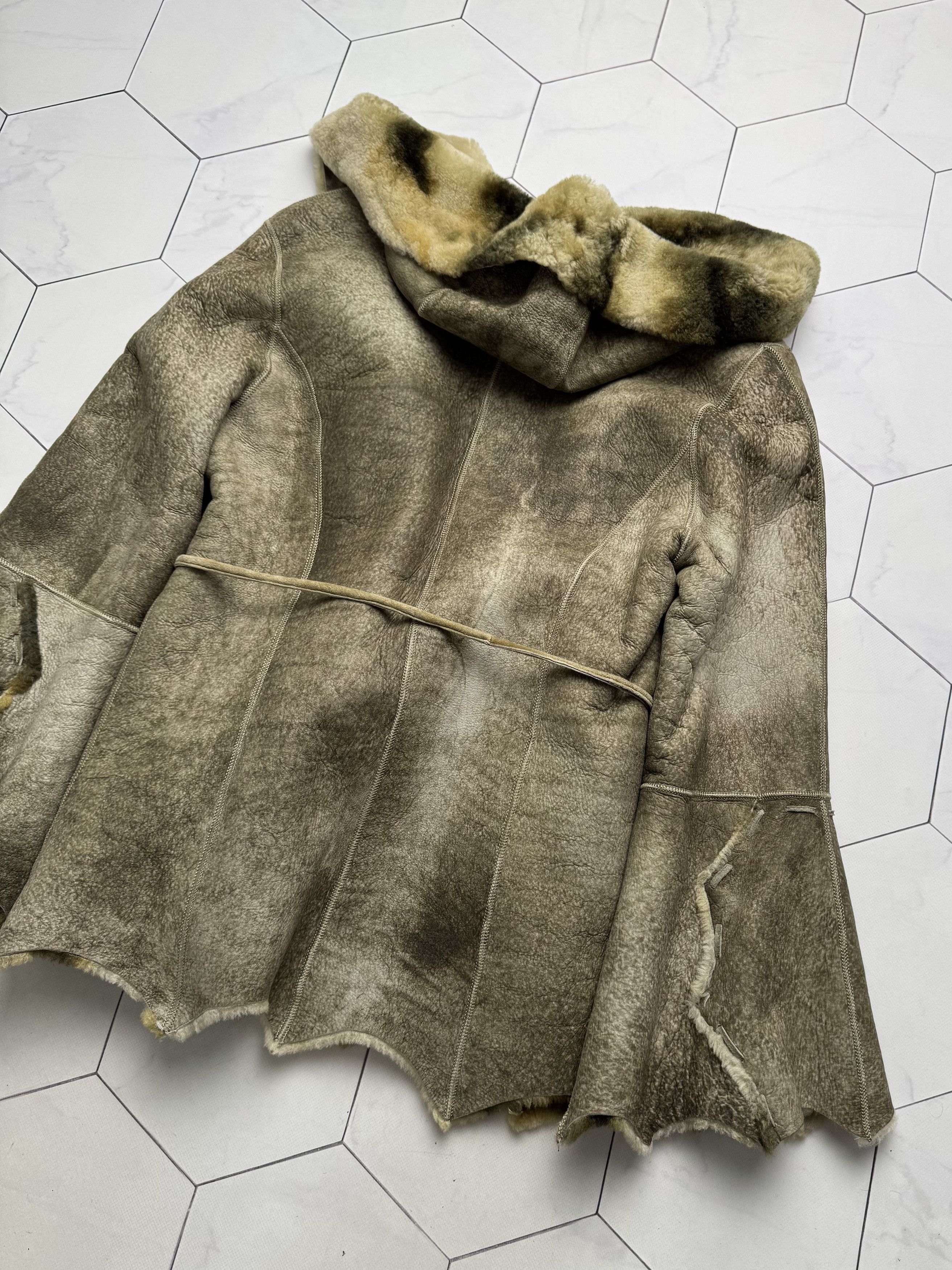 Vintage Vintage Real Sheepskin Hooded Coat (B505)E2D15 Size S / US 4 / IT 40 - 9 Thumbnail
