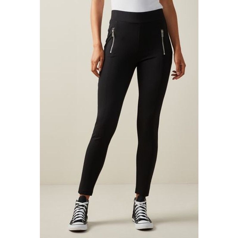 Forever 21 Forever 21 | Ponte Zip Detail Legging | Large Size 32" / US 10 / IT 46 - 1 Thumbnail
