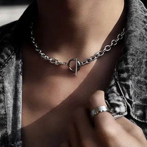 Other Simple Toggle Clasps Choker Chain Necklace Size ONE SIZE - 2 Thumbnail