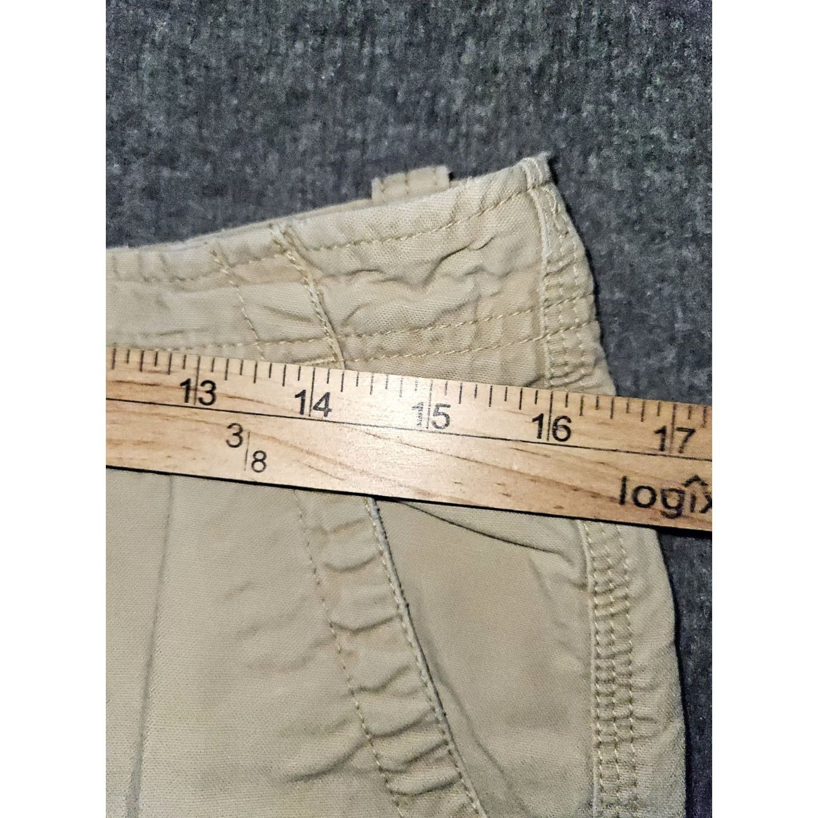 Eddie Bauer VINTAGE Eddie Bauer Cargo Short Men 32 Beige Mid Cargo Pockets 10" Inseam Hiking Camping Mens Size US 32 / EU 48 - 3 Thumbnail