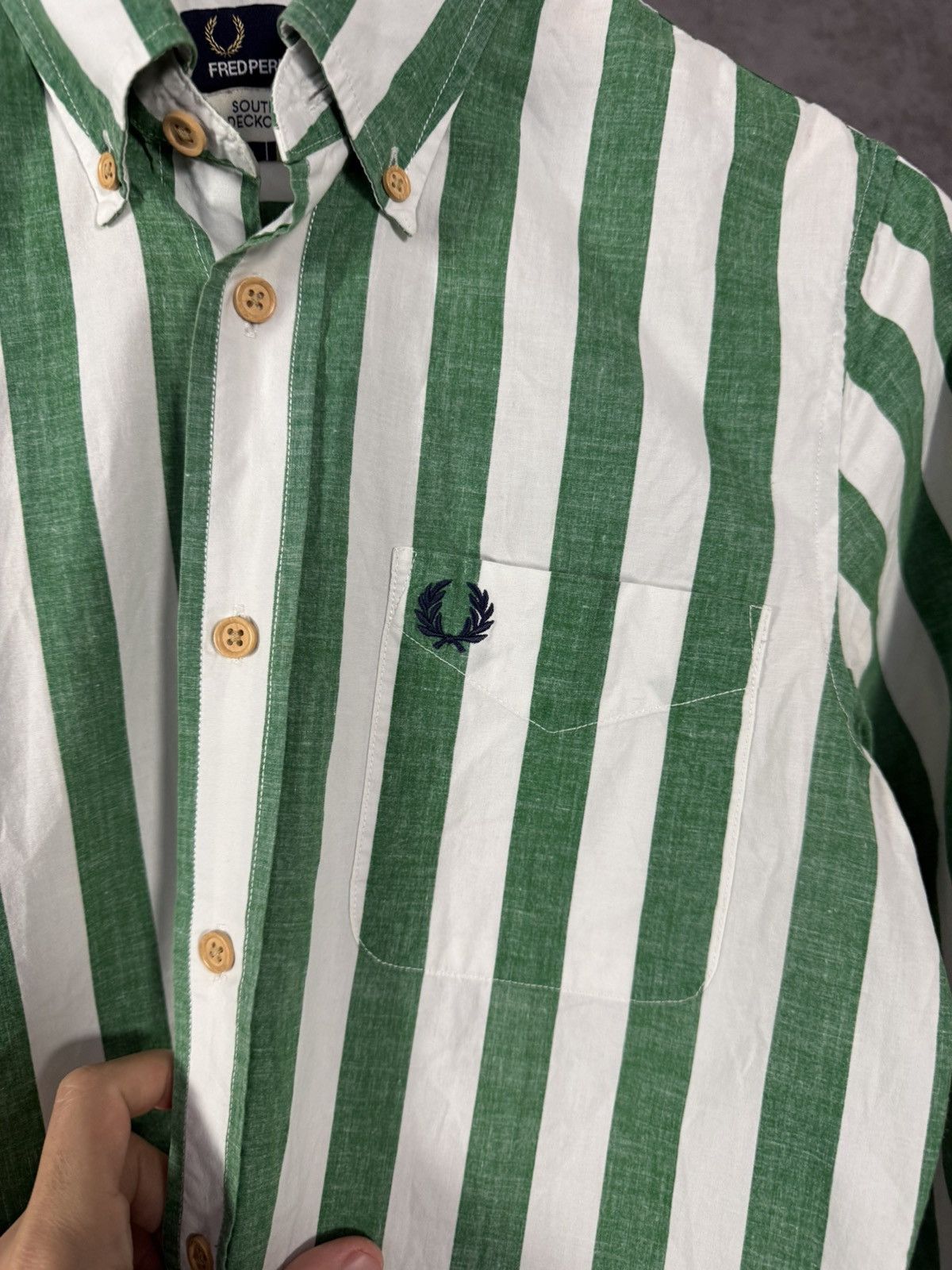 Fred Perry Fred Perry x South Sea Deckchars designer striped logo shirt Size US XS / EU 42 / 0 - 5 Thumbnail