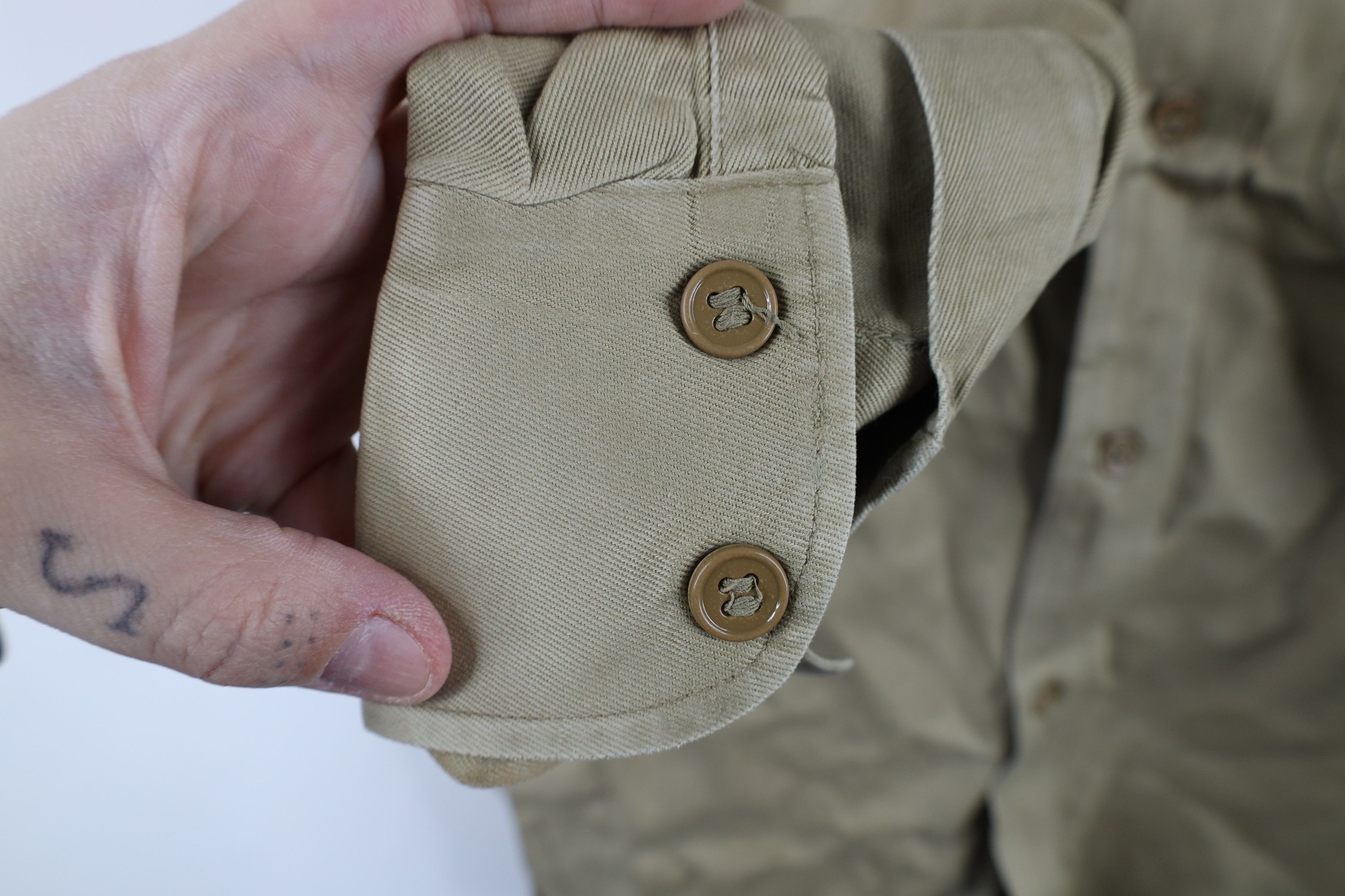 Vintage Vintage 50s Korean War Field Combat Fatigue Shirt Khaki USA Size US M / EU 48-50 / 2 - 10 Thumbnail