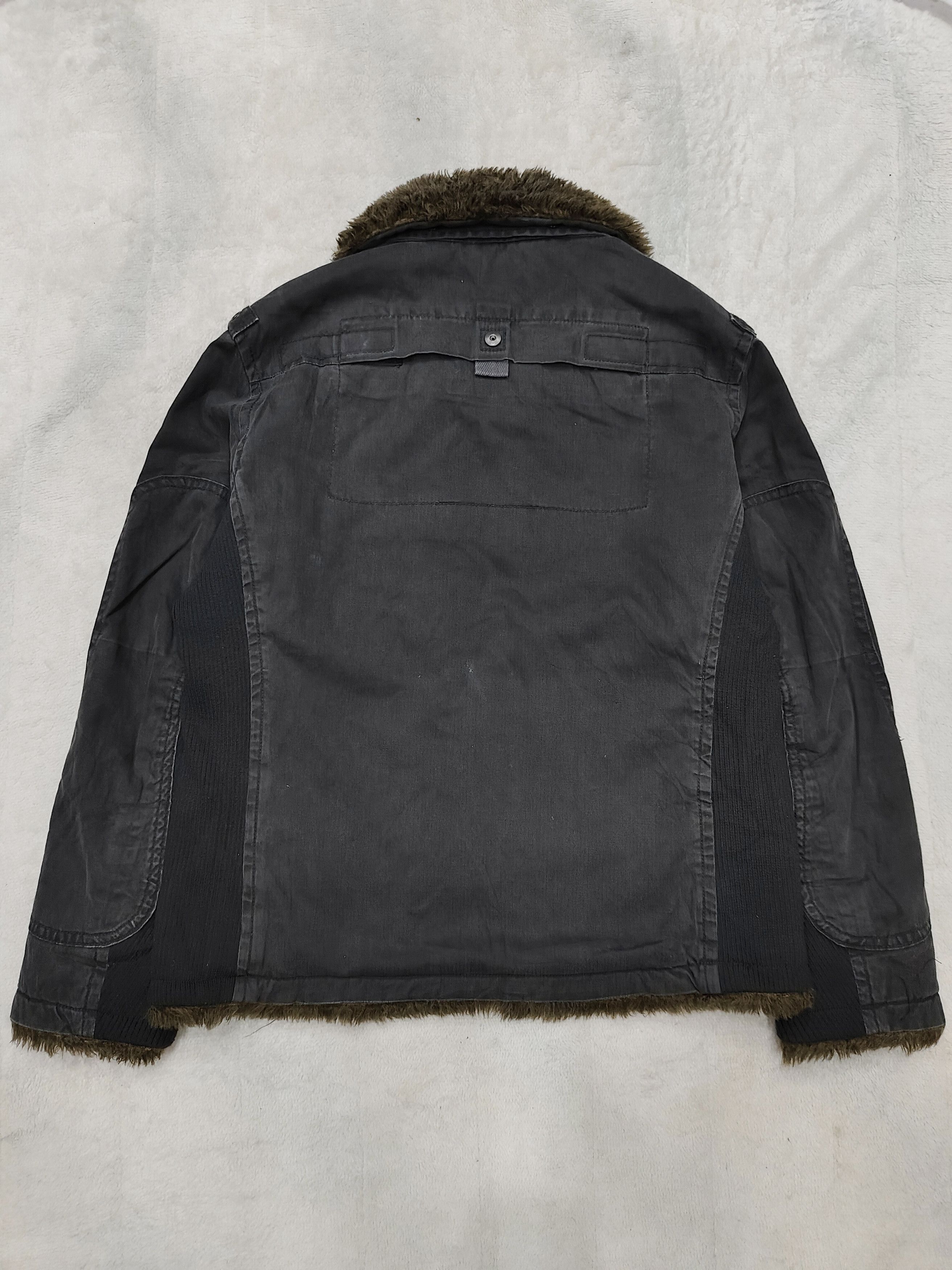 Chevignon Chevignon🇯🇵 Fur Hairy Lined Utility Heritage Work Jacket Size US L / EU 52-54 / 3 - 4 Thumbnail
