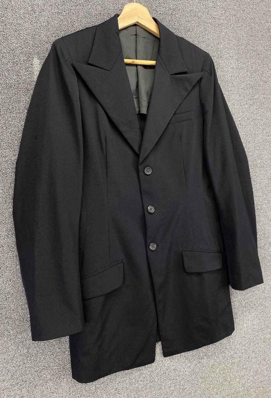 Yohji Yamamoto Vintage Yohji Yamamoto Wool Coats Long Jacket Size US S / EU 44-46 / 1 - 2 Thumbnail