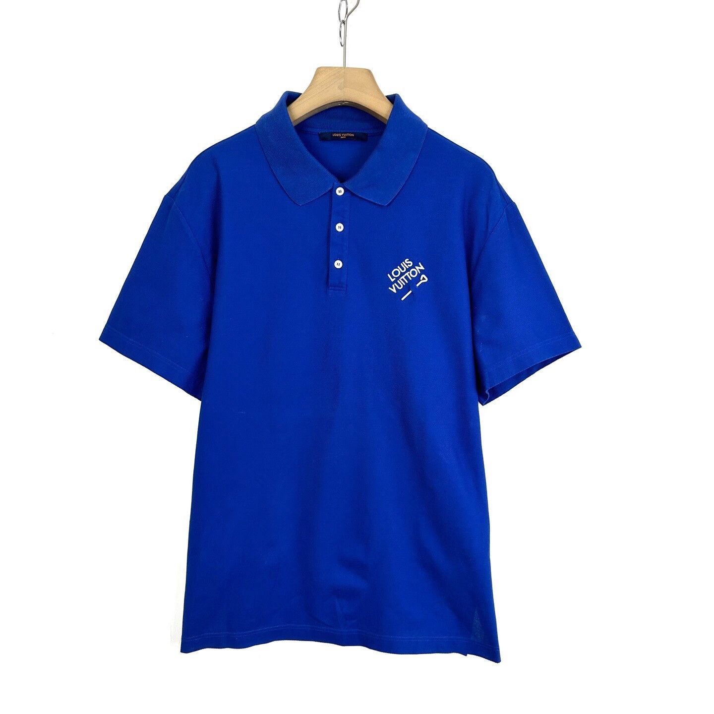 Louis Vuitton Louis Vuitton Blue Logo Short Sleeve Polo Size US XL / EU 56 / 4 - 1 Thumbnail