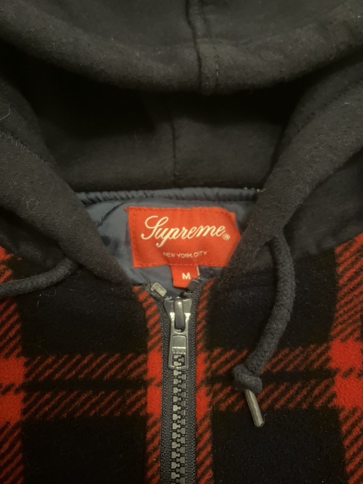 Supreme Supreme 2018 hooded plaid work shirt Size US M / EU 48-50 / 2 - 6 Thumbnail