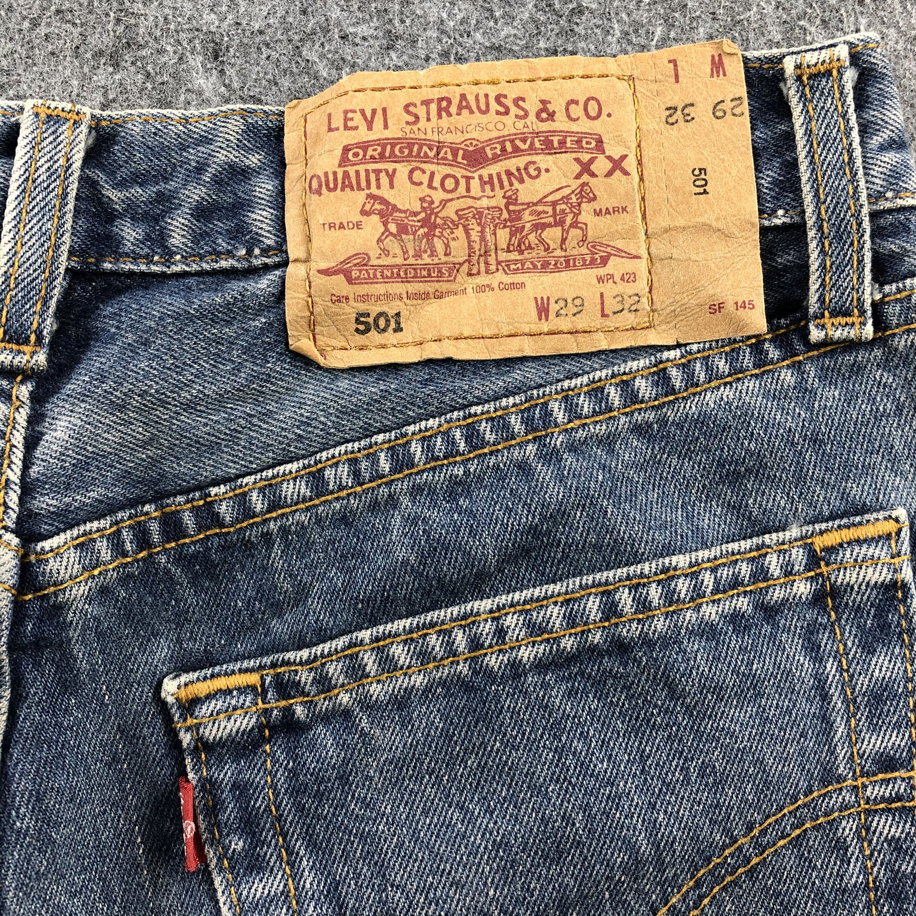 Levi's × Vintage Vintage 90s Levis 501 Blue Jeans-JM892 Size US 27 - 6 Thumbnail