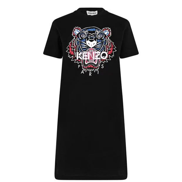 Kenzo o1g2r1mq1024 T Shirt Mini Dress in Black Size XXS / US 00 / IT 34 - 1 Thumbnail