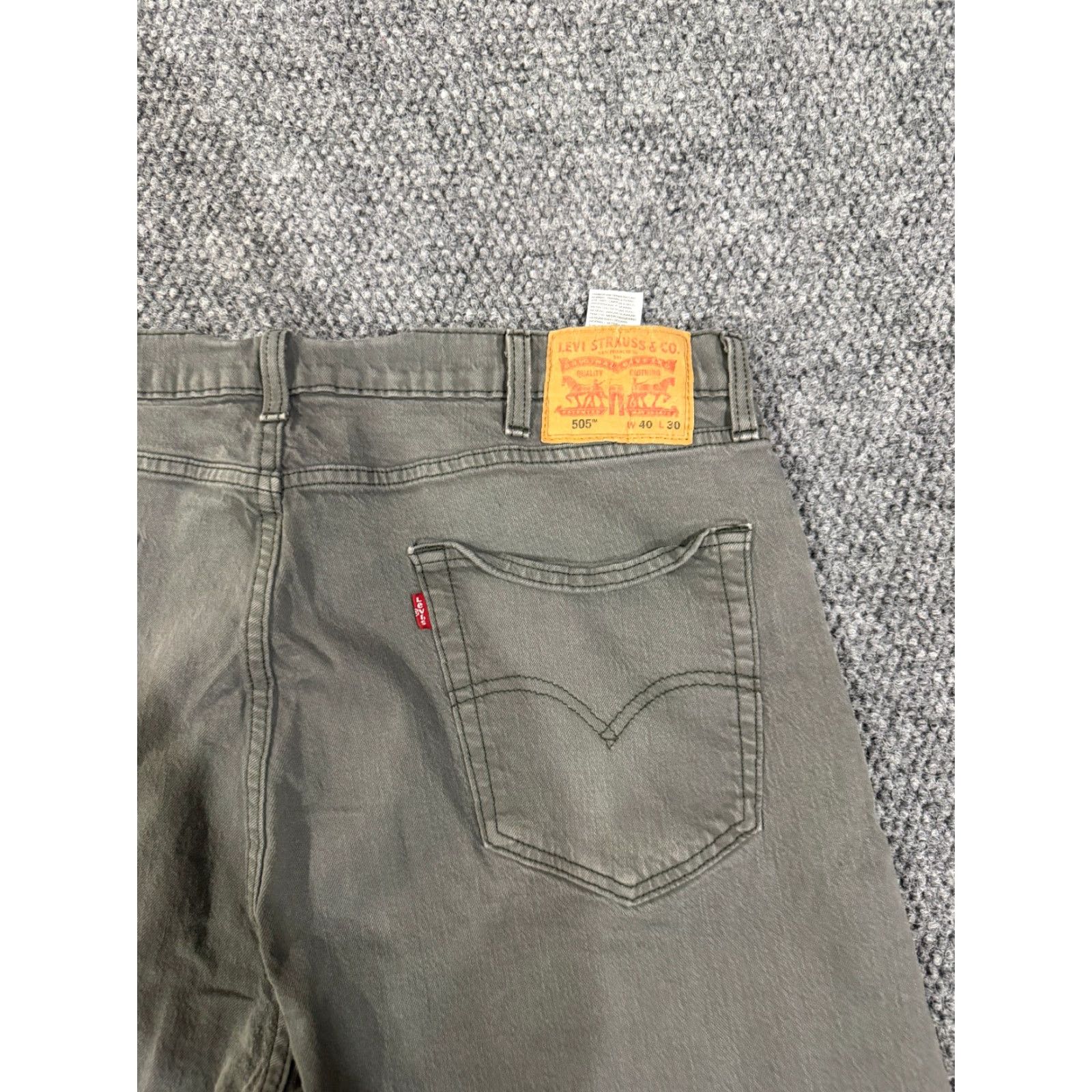 Levi's Levi's 505 Jeans Mens 40x30 Green Denim Straight Leg Casual Classic Regular Inseam 30" 5-Pocket Jeans Show Logo Size US 40 / EU 56 - 5 Thumbnail