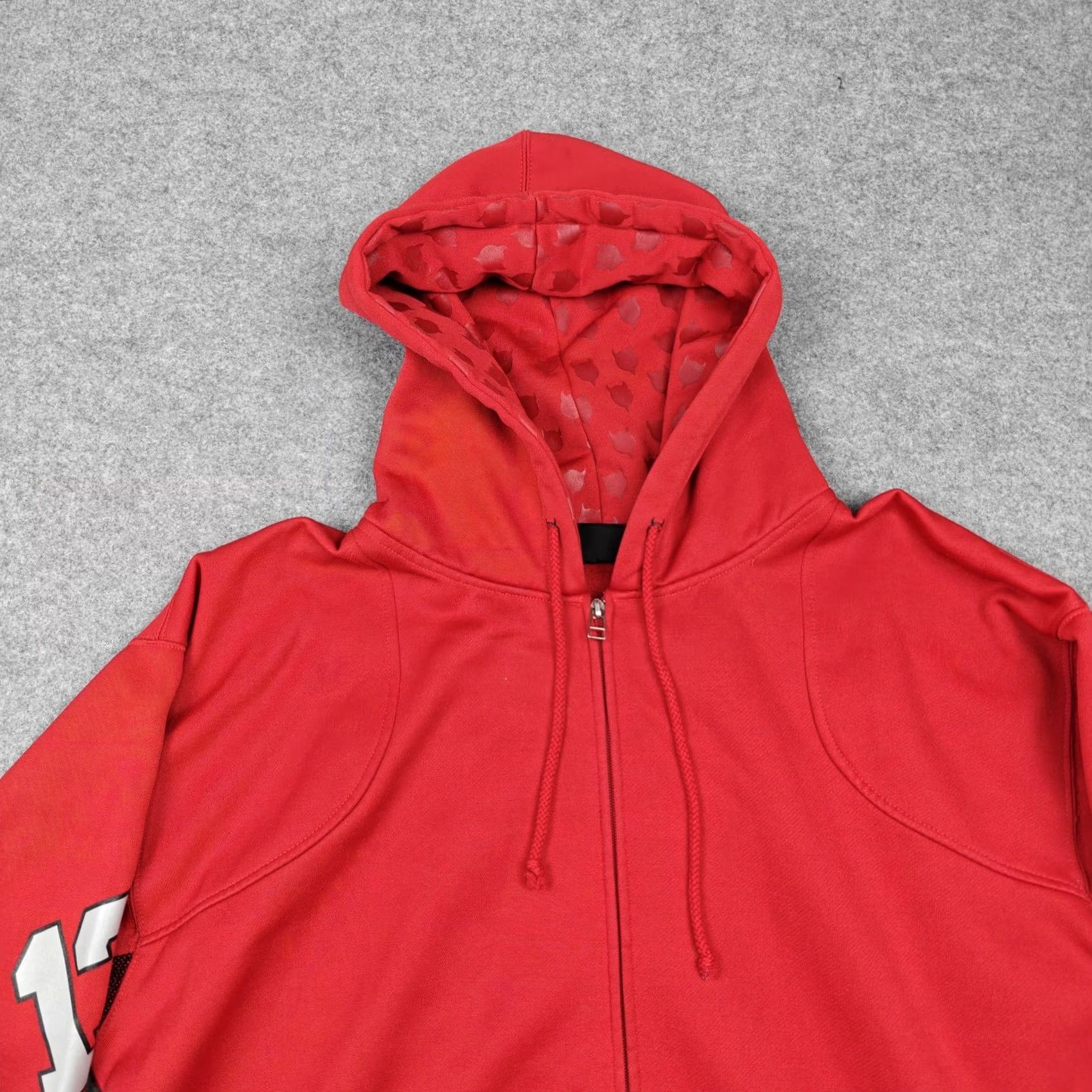 World Industries VINTAGE World Industries Hoodie Mens XL Red Full Zip Fleece Skate Graphic Devil Size US XL / EU 56 / 4 - 3 Thumbnail