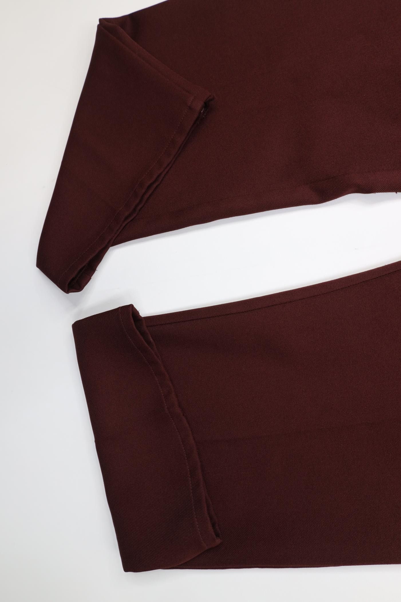 Vintage Vintage 90s Streetwear Wide Leg Chino Pants Burgundy Red Size US 44 / EU 60 - 5 Thumbnail