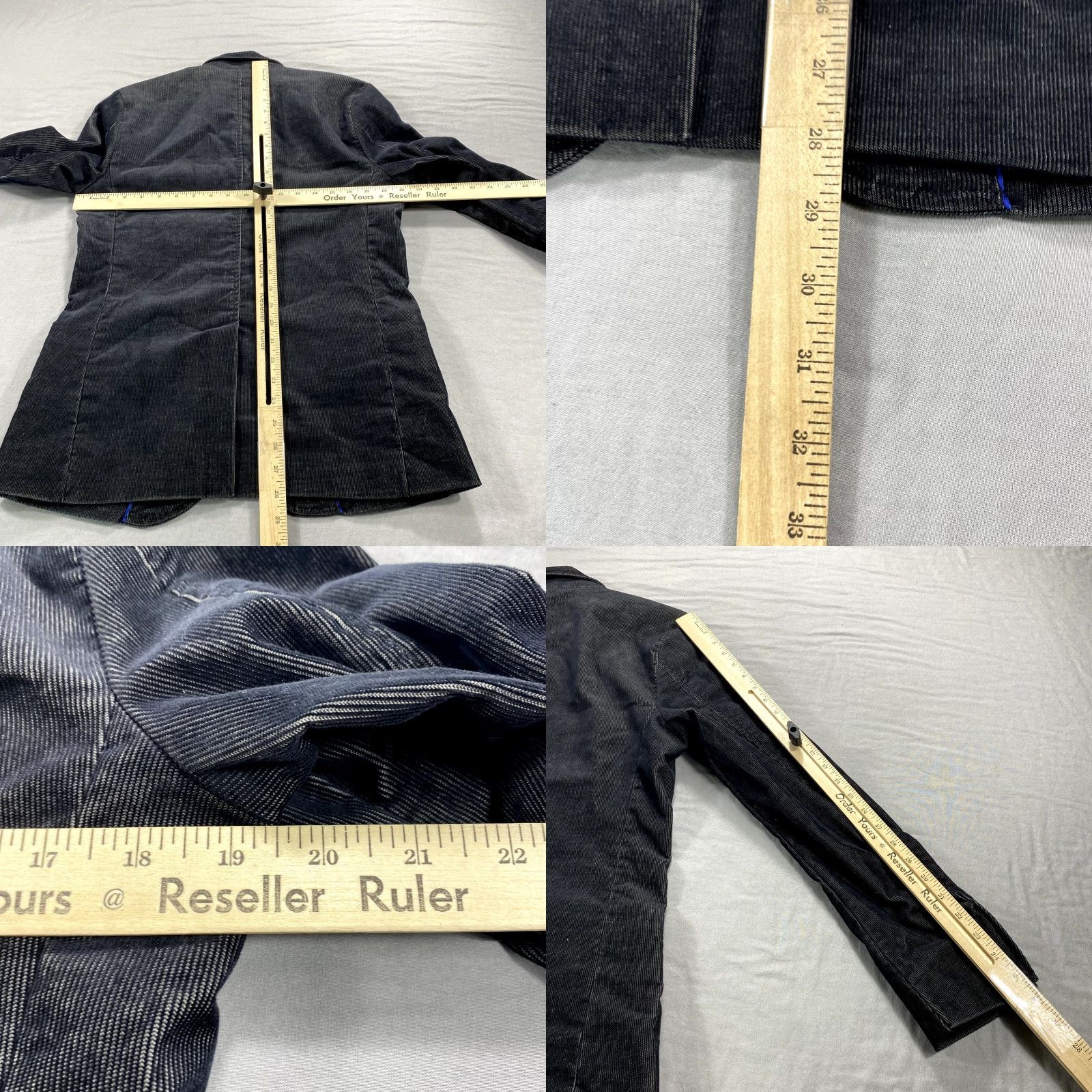 Kenneth Cole Kenneth Cole Reaction Mens Corduroy Sport Coat Jacket Black 40 Chest Small Zipper 2-Button Single-Breasted Coat & Suit Jacket Size 36R - 8 Thumbnail