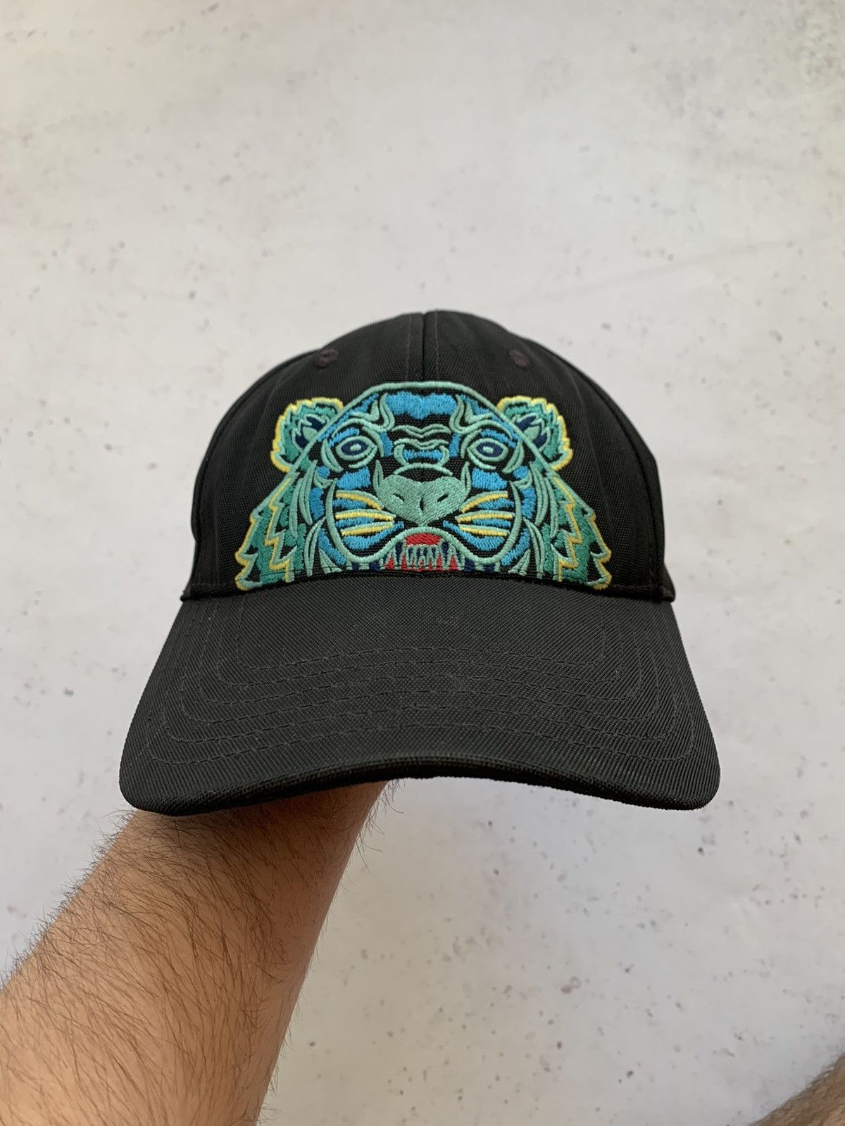 Designer Kenzo Tiger Embroidery Logo Black Cap Size ONE SIZE - 9 Thumbnail