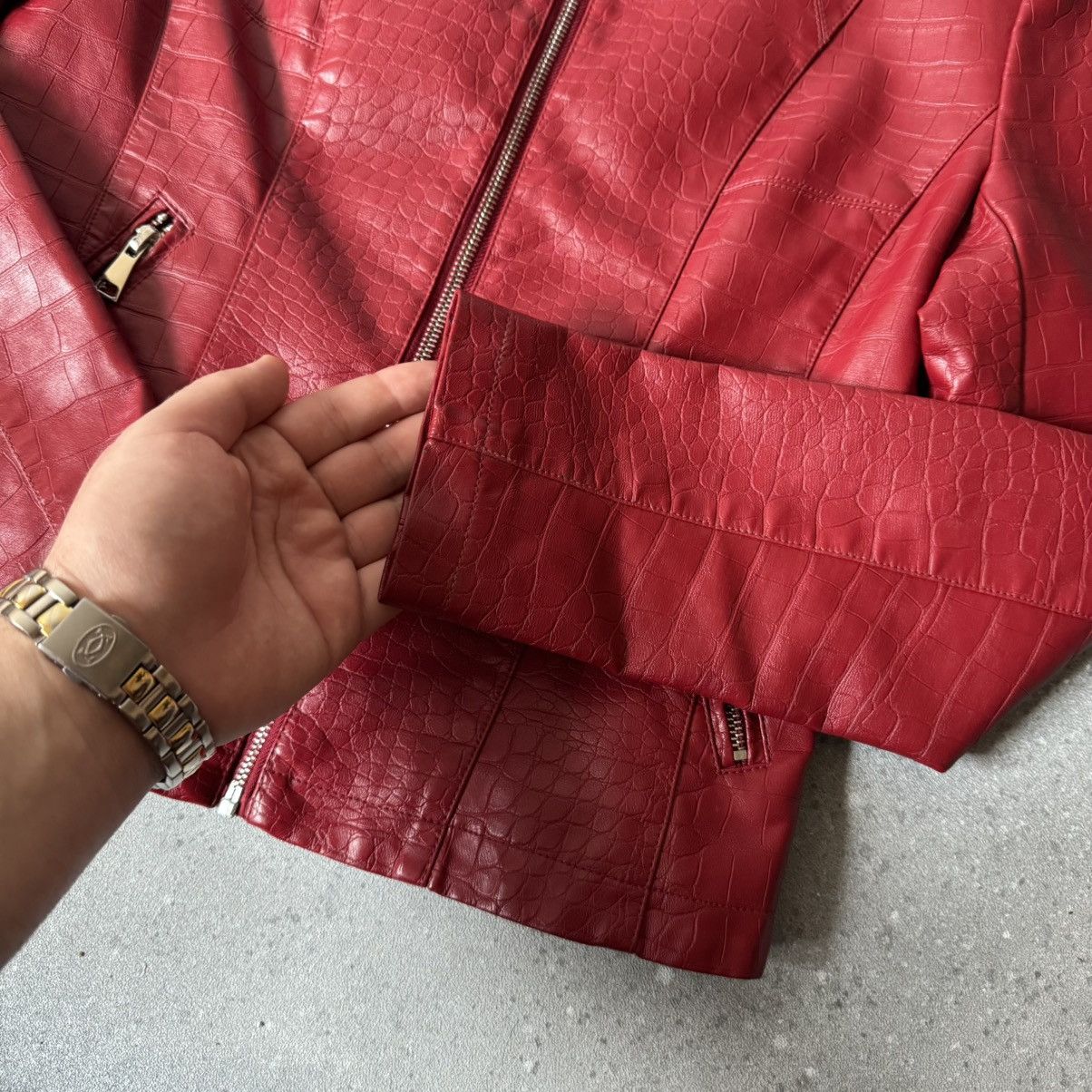 Hysteric Glamour Amazing Vintage Y2K Red Snake Skin PVC Leather Jacket Size M / US 6-8 / IT 42-44 - 9 Thumbnail