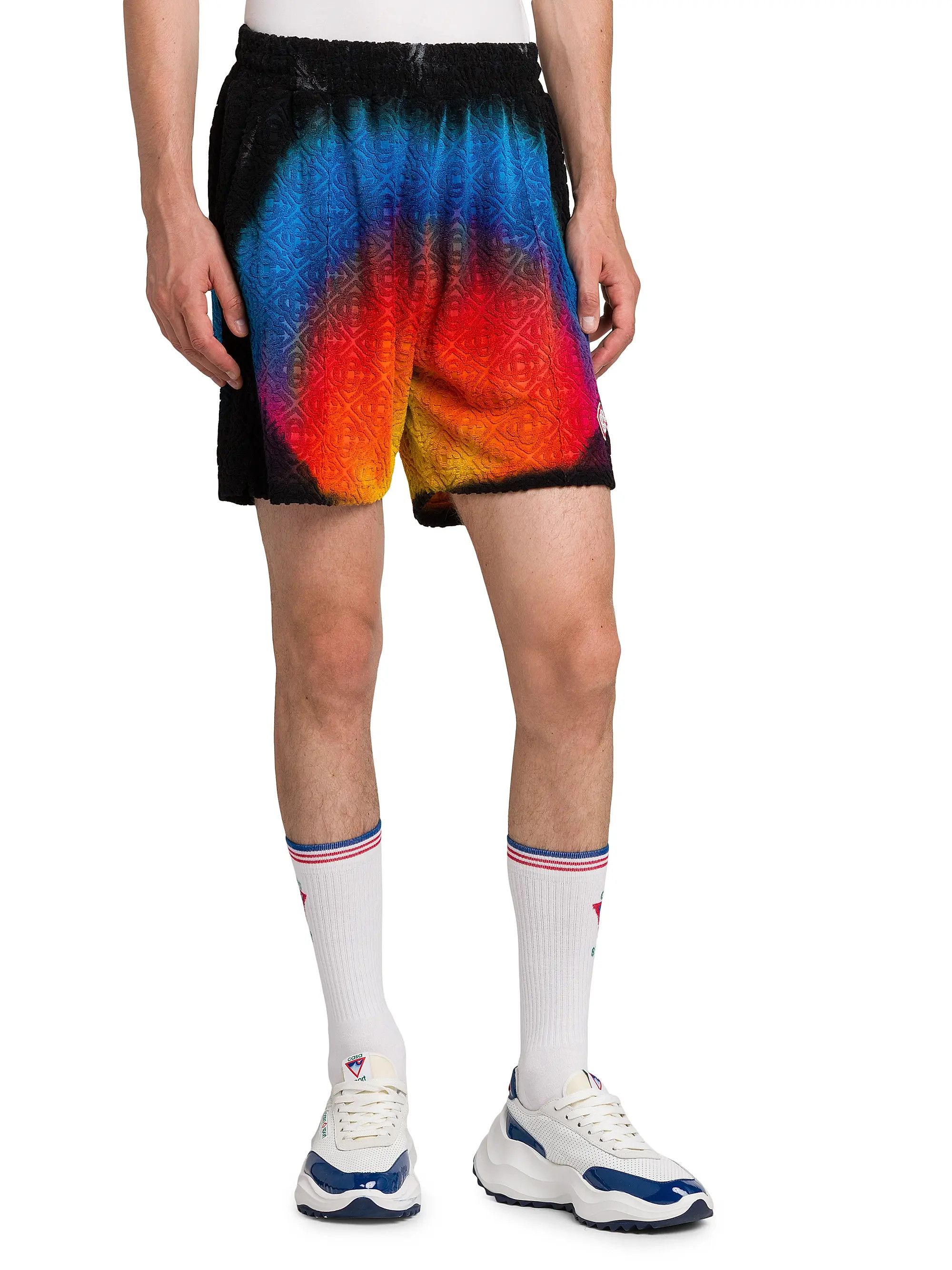 Casablanca os11x0725 Jacquard Monogram Shorts in Multicolor Size US 34 / EU 50 - 4 Thumbnail