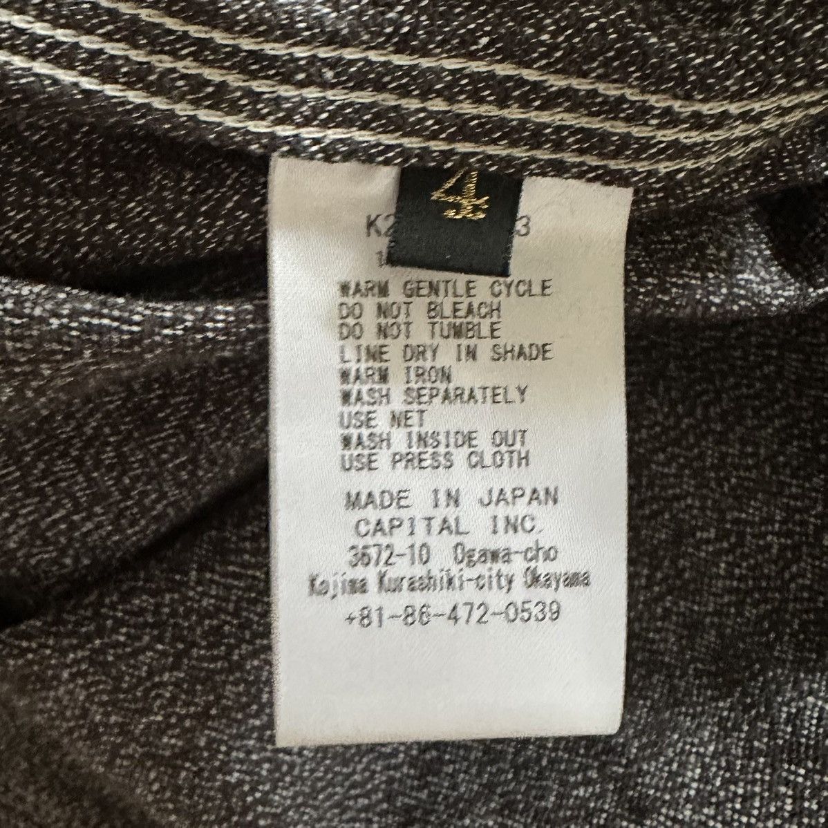 Kapital KAPITAL 2-Tone Bone Patch Ventilator Work Shirt Size US XL / EU 56 / 4 - 4 Thumbnail