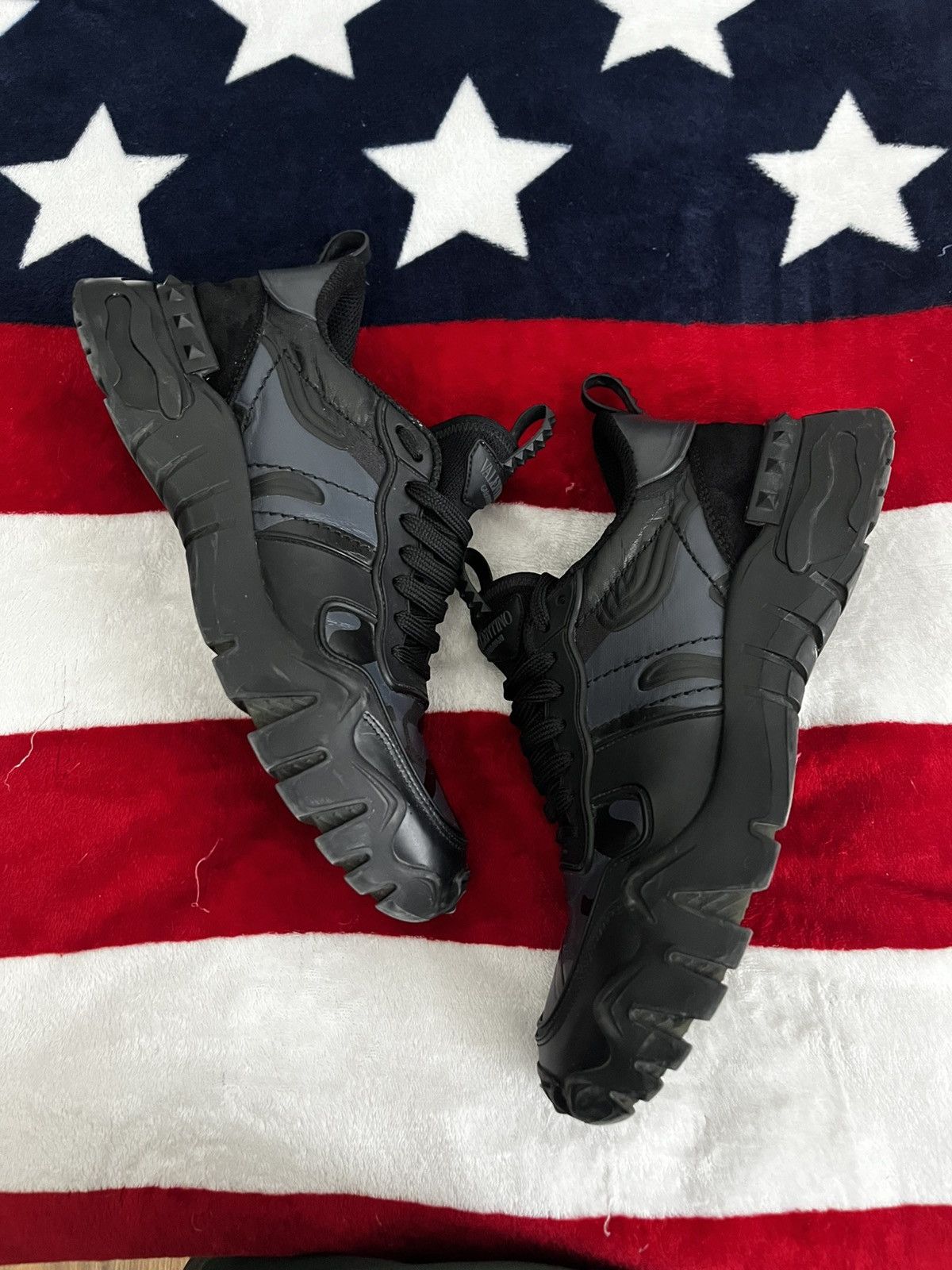Valentino Valentino Garavani Black Camo Chunky Sneakers Size 41 Size US 8 / EU 41 - 8 Thumbnail