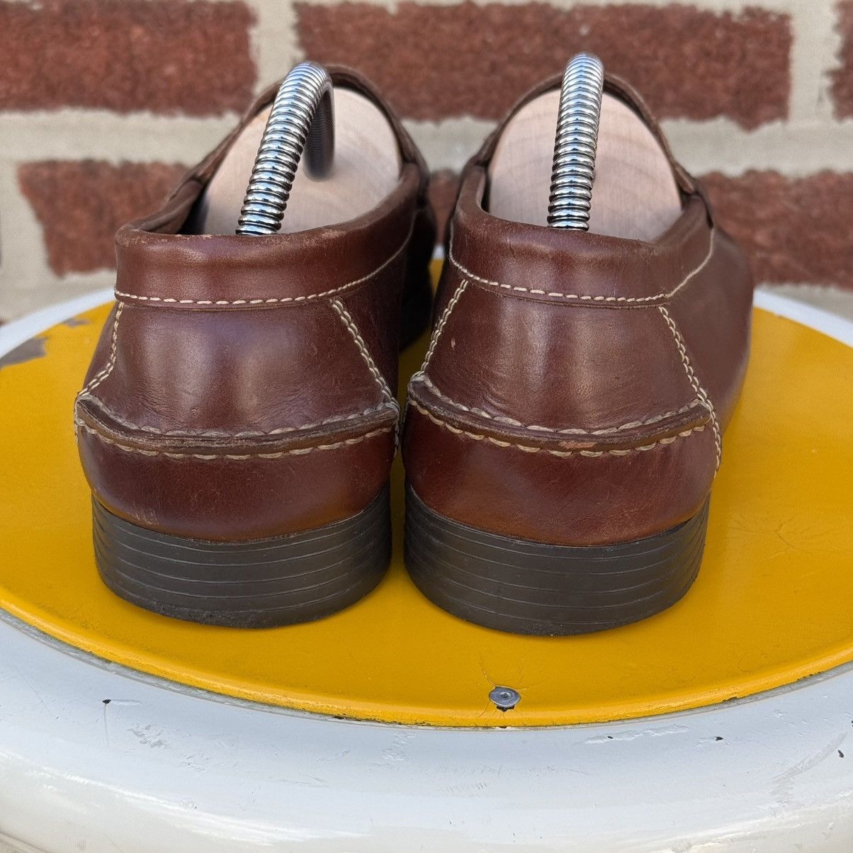 Cherokee × Vintage Vintage Cherokee SOX Patent Brown Leather Penny Loafers Size US 9.5 / EU 42-43 - 8 Thumbnail