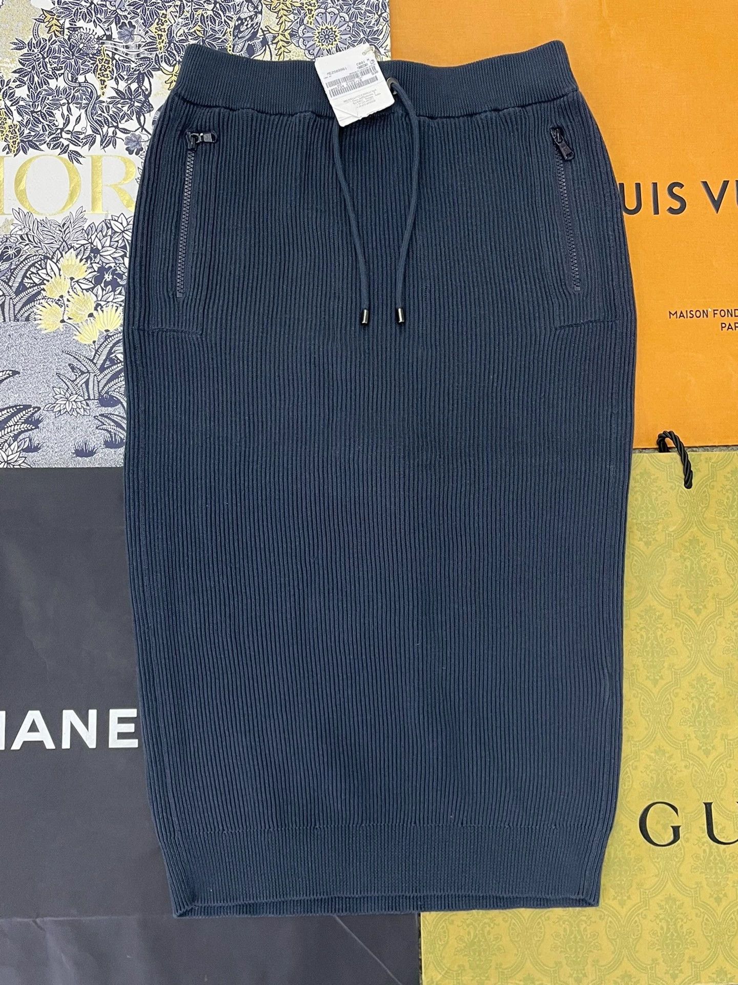 Brunello Cucinelli Brunello Cucinelli Blue Knit Skirt - dmc Size US 38 / EU 54 - 1 Thumbnail