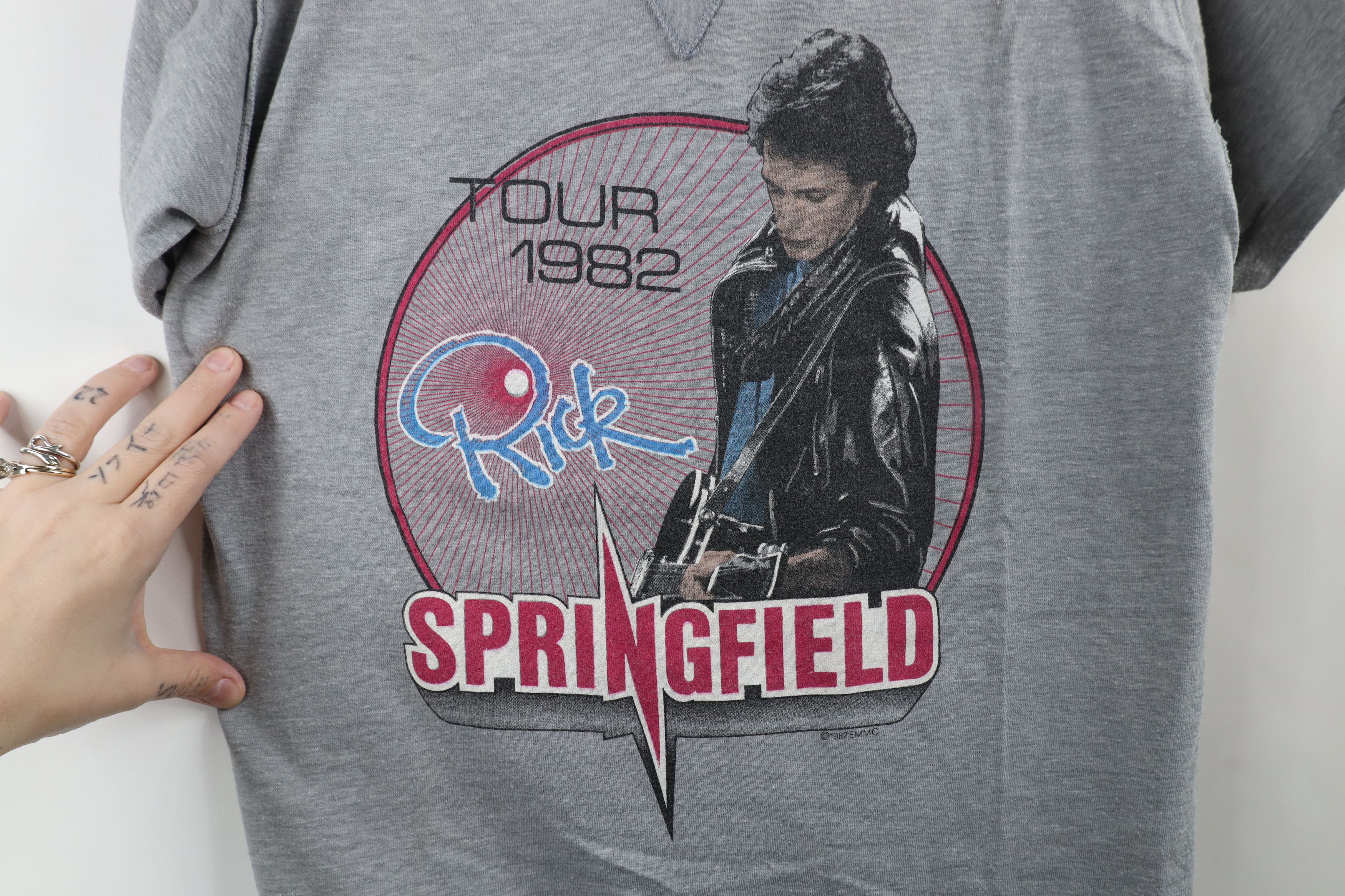 Vintage Vintage 80s Spoiled Yet Rick Springfield Ringer T-Shirt USA Size US L / EU 52-54 / 3 - 4 Thumbnail