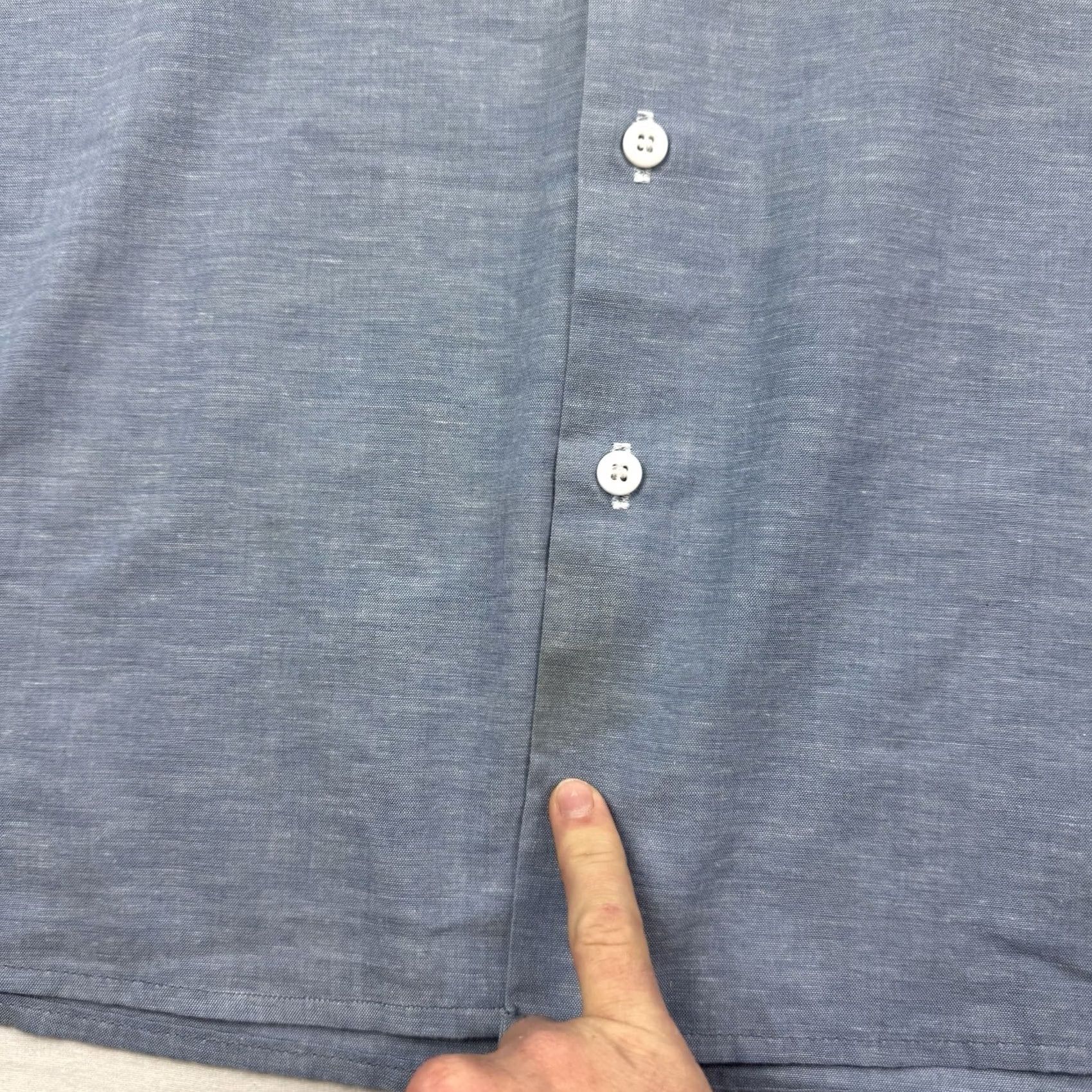 Dickies VINTAGE Dickies Workwear Button Up Shirt Adult Large Blue Cotton, Polyester, Solid, 90s Grunge, Workwear, Dickies, 90s, Mens, Button-Up, Short Sleeve Size US L / EU 52-54 / 3 - 2 Thumbnail