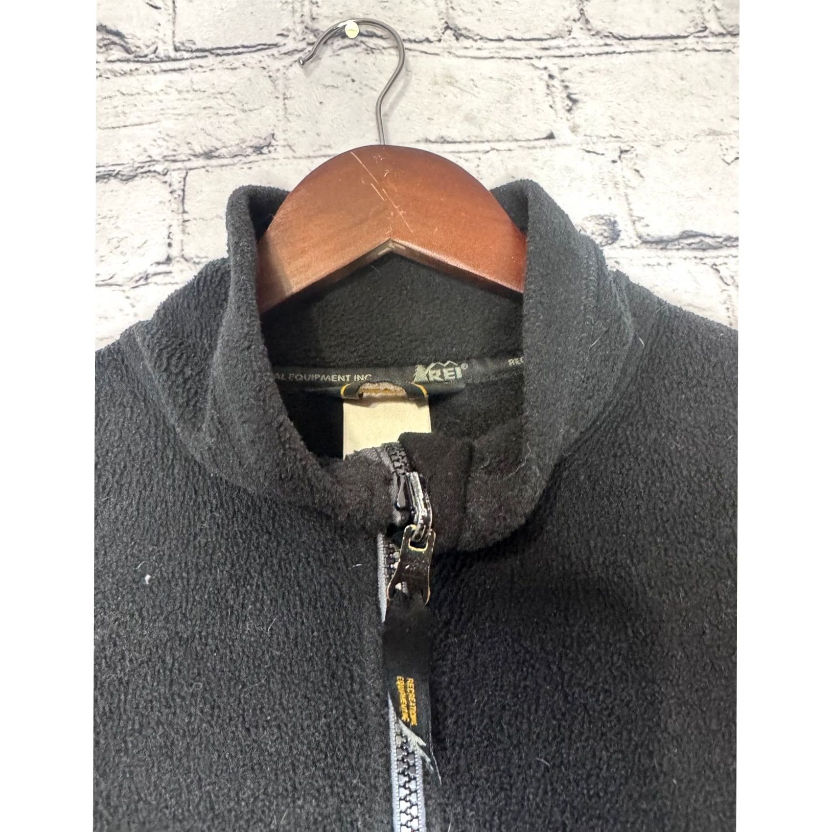 Vintage REI Men's Black Fleece Full Zip Jacket Outdoor Hiking Camping Large L Tall Size US L / EU 52-54 / 3 - 5 Thumbnail