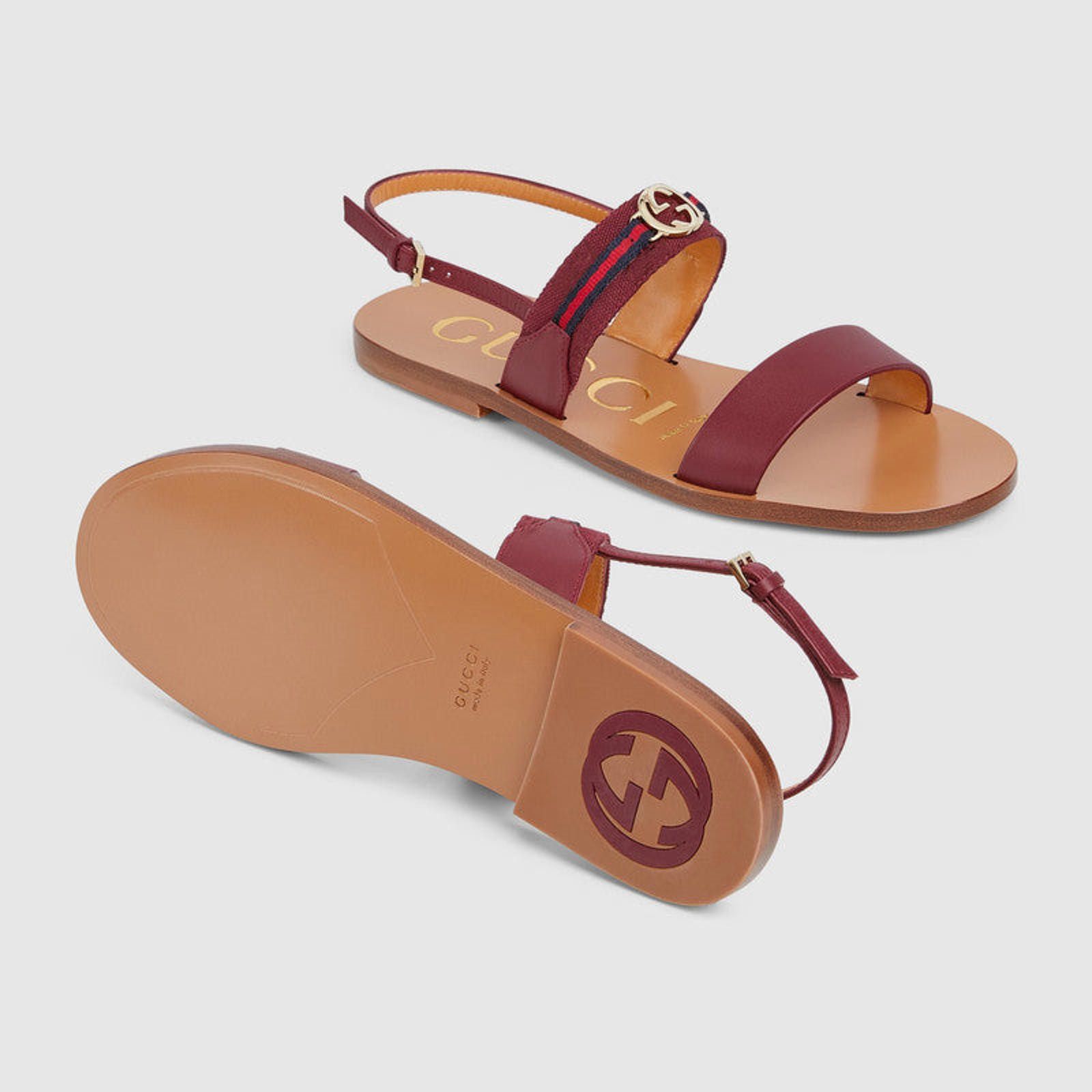 Gucci Gucci Interlocking G Web Sandals Size US 7.5 / IT 37.5 - 4 Thumbnail