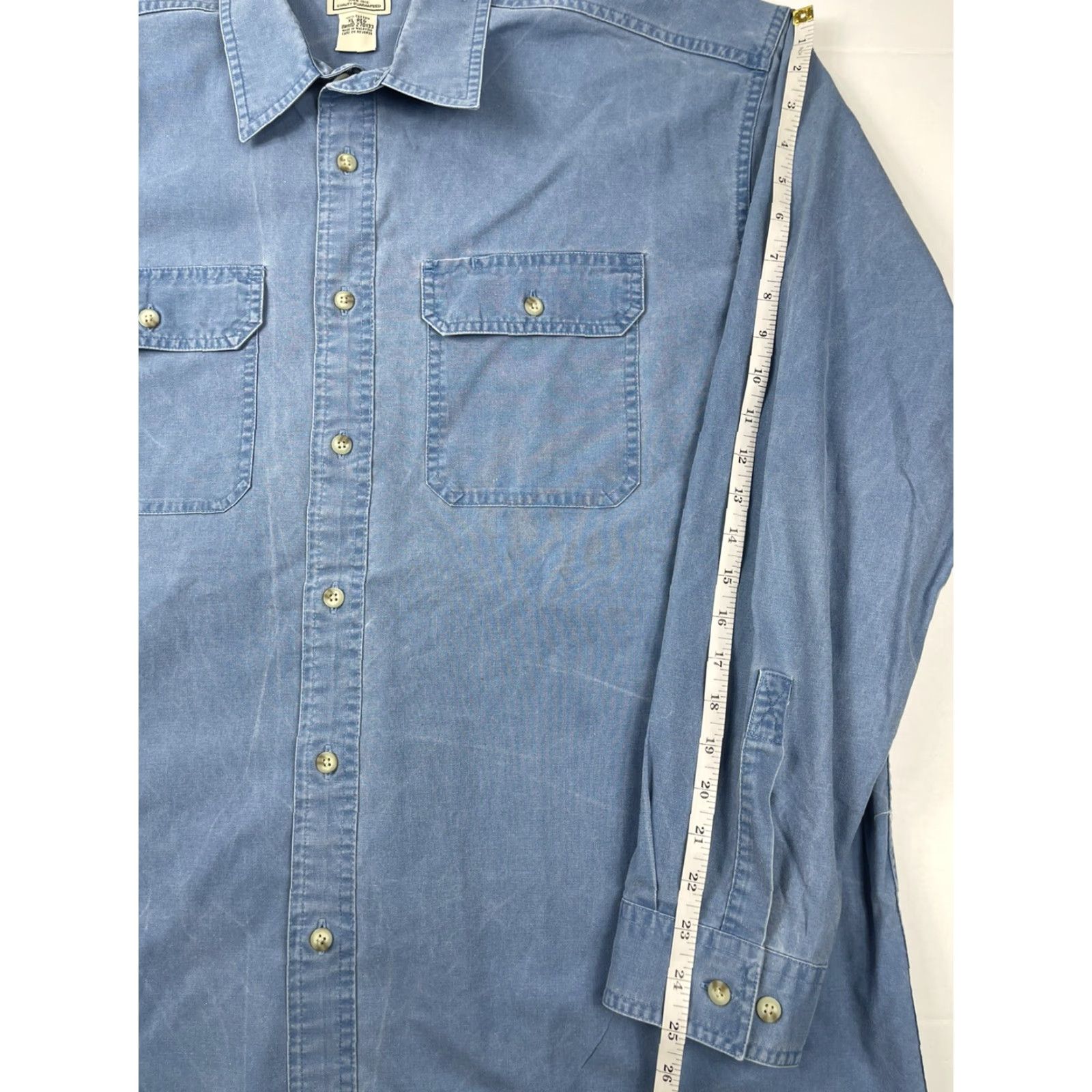 Vintage VINTAGE L.L. Bean Cool Weave Long Sleeve Fishing Shirt XL Nantucket Blue Mens Size US XL / EU 56 / 4 - 6 Thumbnail