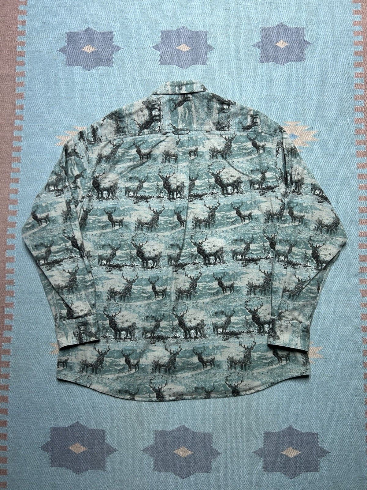 Vintage Vtg Cabelas button shirt deerskin chamois deer print XL tall Size US XL / EU 56 / 4 - 6 Thumbnail