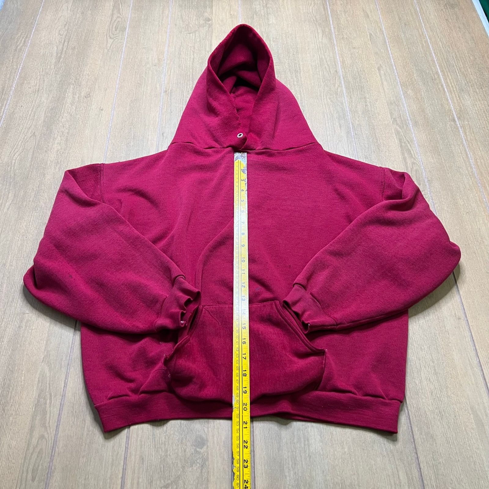 Russell Athletic Vintage 1970s Russell Athletic Hoodie Red USA Distressed L Size US L / EU 52-54 / 3 - 8 Thumbnail