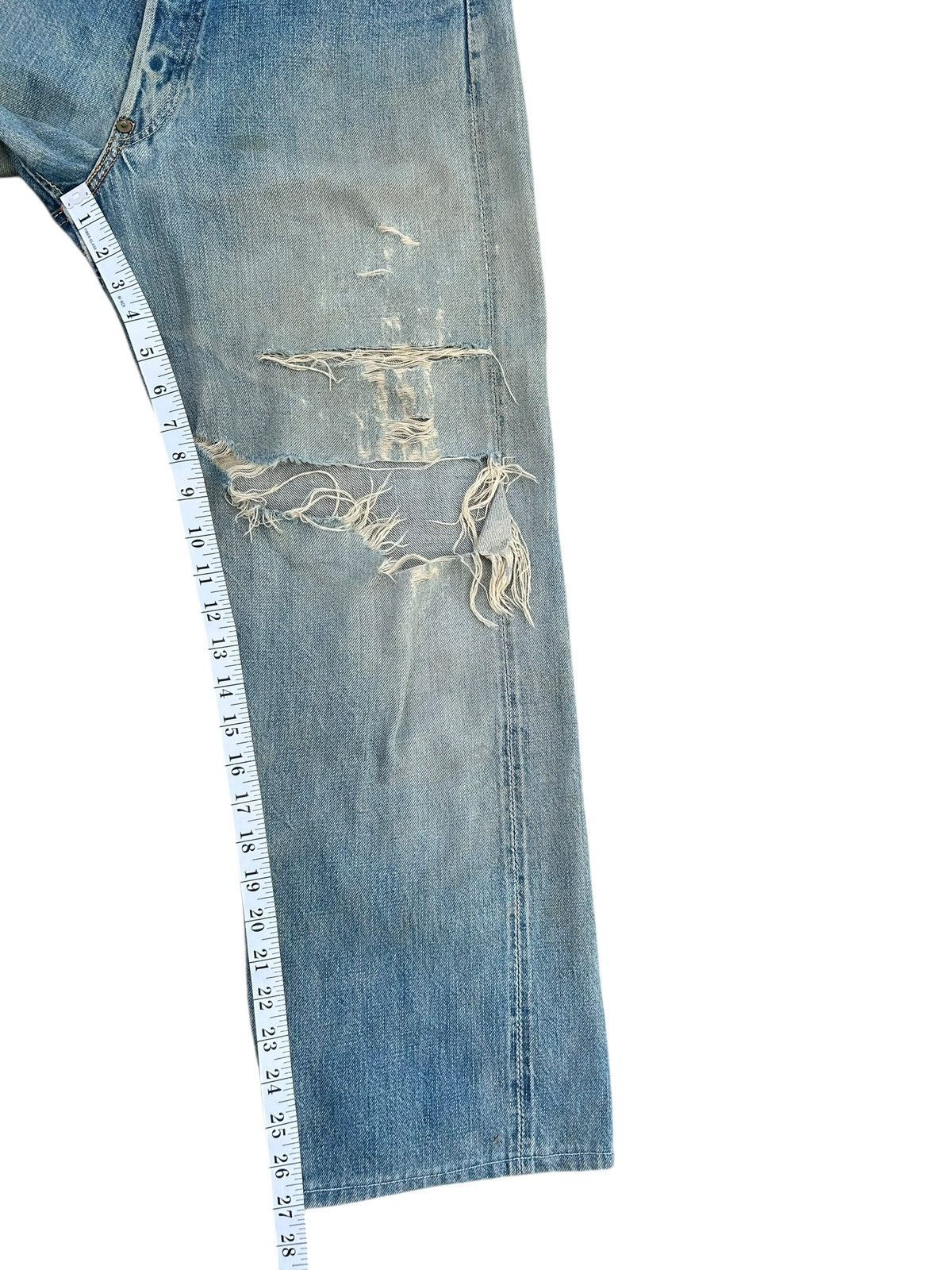 Kapital Thrashed Vintage JOE McCOY Selvedge Buckle Back Denim Jeans Size US 32 / EU 48 - 21 Thumbnail