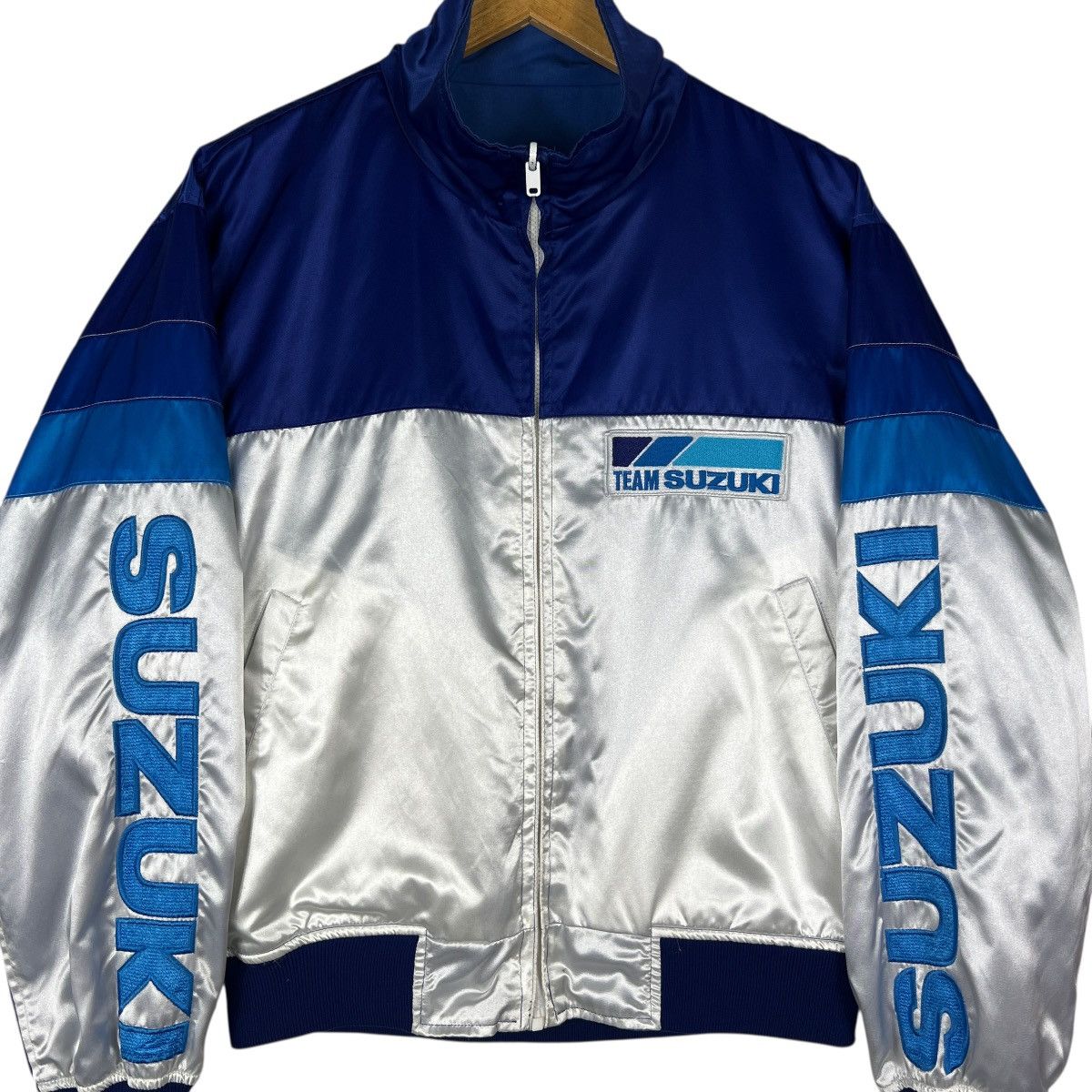 Vintage Vintage Team Suzuki Racing team Reversible Bomber Jacket Size US L / EU 52-54 / 3 - 8 Thumbnail