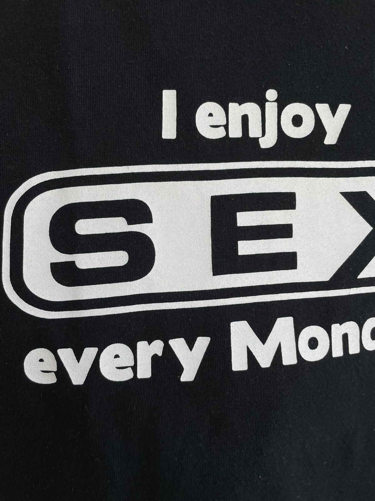 Vintage Sex Humor Tee T Shirt Gildan I Enjoy Sex Every Monday Size US S / EU 44-46 / 1 - 4 Thumbnail