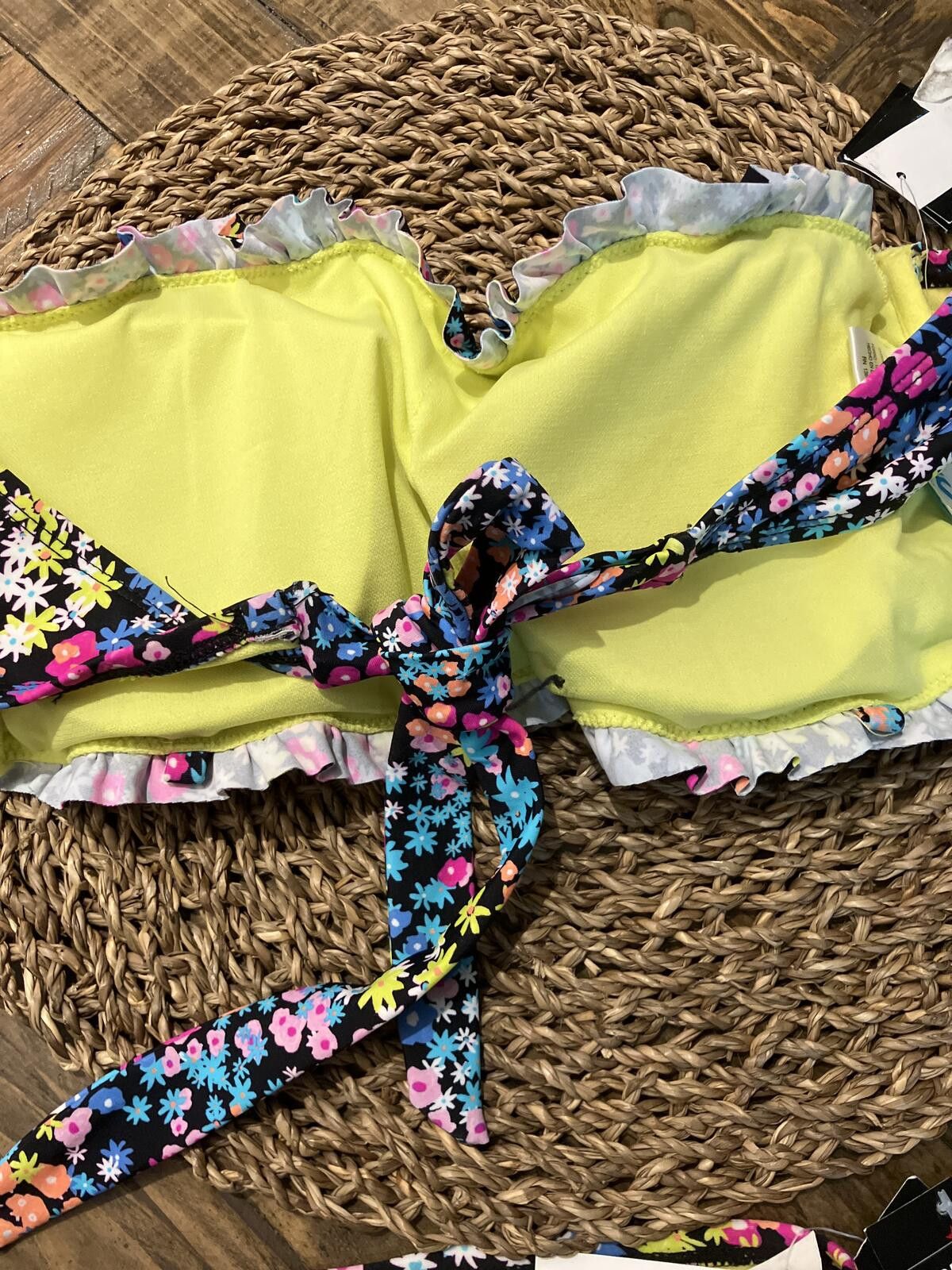 Other NWT Curves CA Waves Created Floral Smocked Tube Top Size XL / US 12-14 / IT 48-50 - 5 Thumbnail