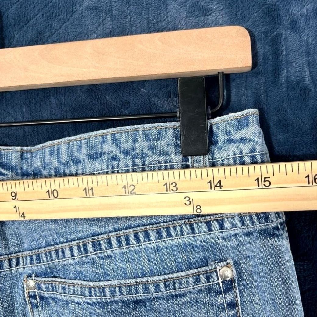 Vintage VINTAGE Request Jeans Womens 29 Light Wash 5-Pocket Bootcut Denim Blue Logo Hip Hop Rock Size 29" - 5 Thumbnail