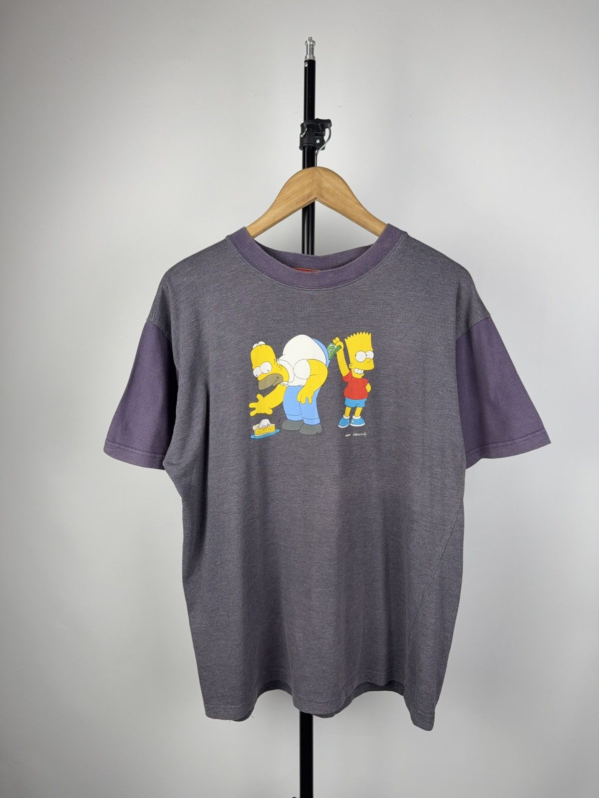 アメリカ製 vintage tシャツ the simpsons グレー 00s