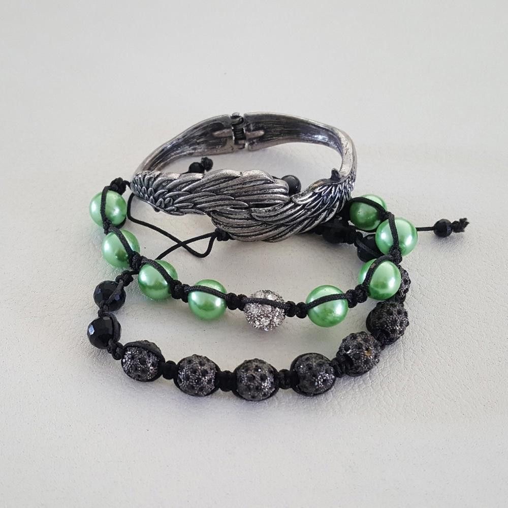 Designer Black Mint Green Shamballa Bundle Size ONE SIZE - 2 Thumbnail