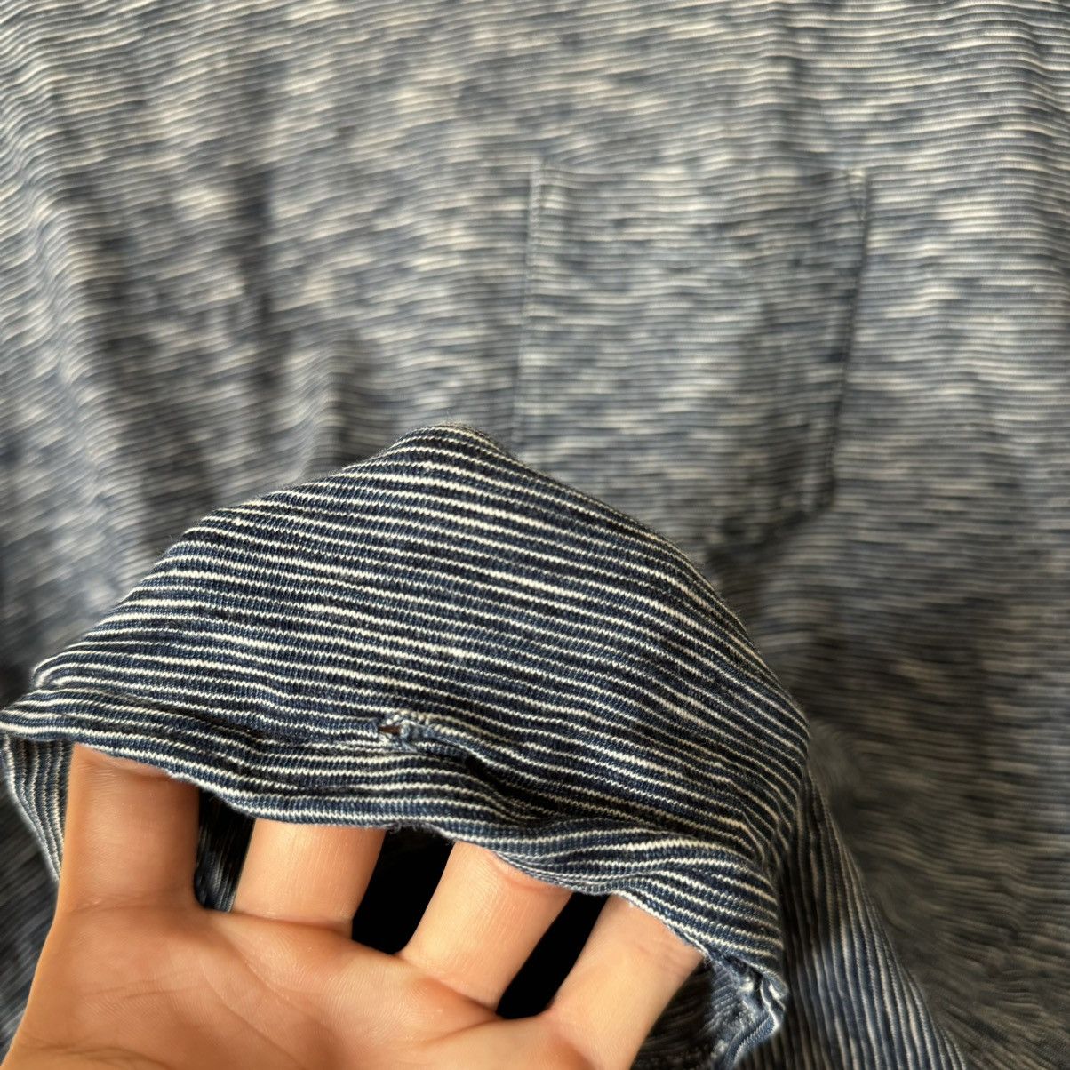 Beams Plus Beams Plus striped navy blue pocket tee Size US XL / EU 56 / 4 - 4 Thumbnail