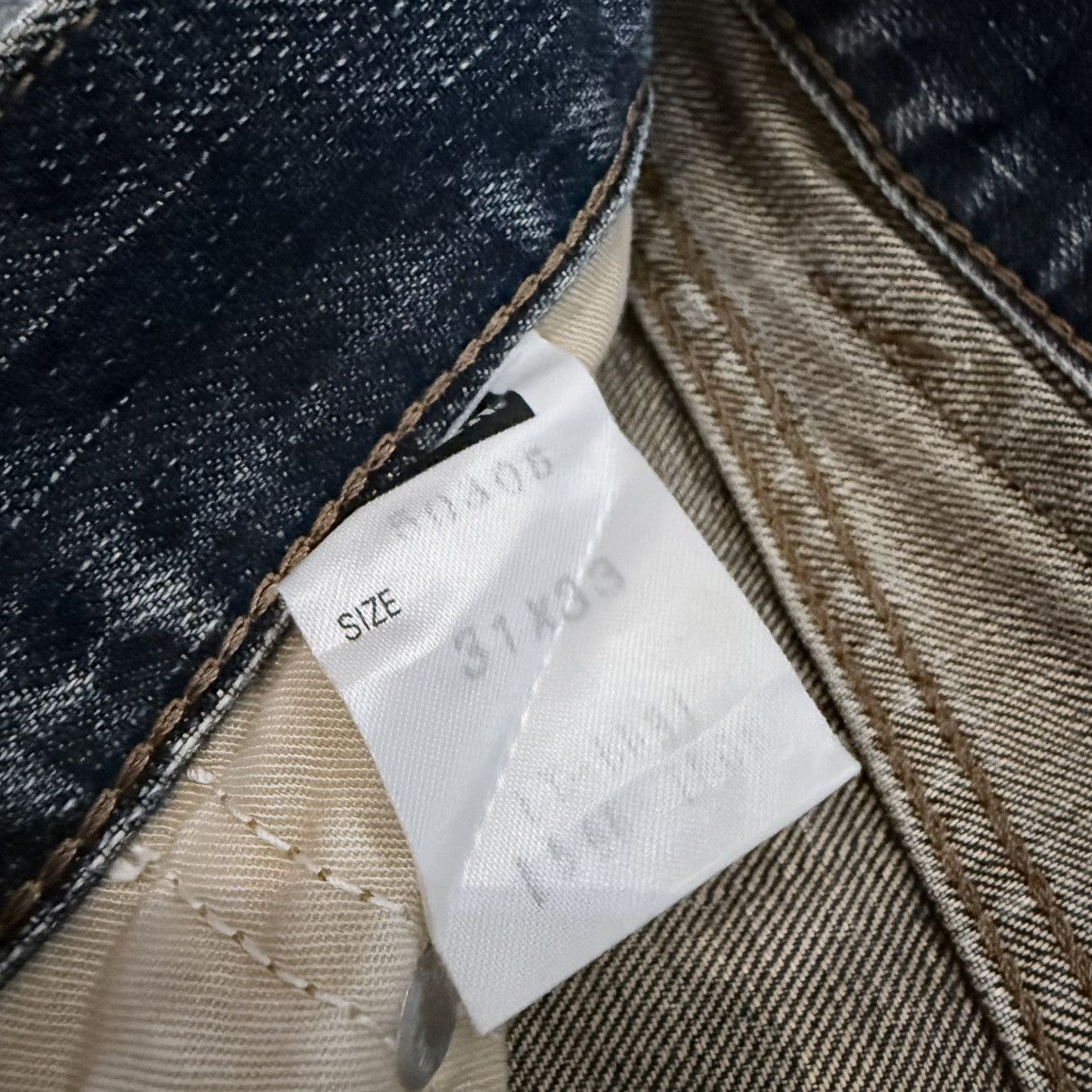 Edwin 🇯🇵 Vintage 90s Japanese Edwin 503 Rusty Destroyed Denim Size US 31 - 14 Thumbnail