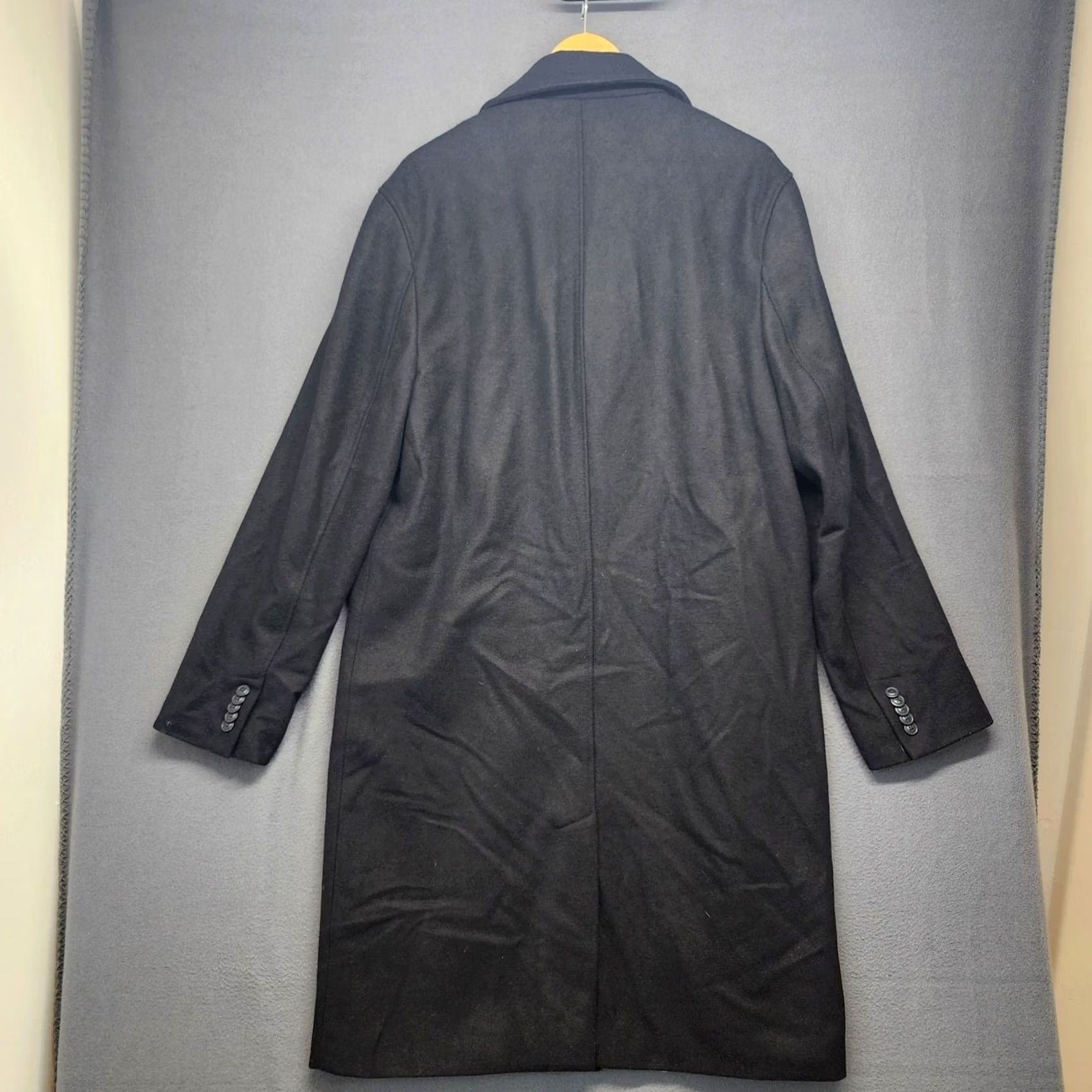Lands' End Lands' End Wool Blend Overcoat Coat Mens M Regular Long Button Black Charcoal Top Dress Coat Size US M / EU 48-50 / 2 - 3 Thumbnail